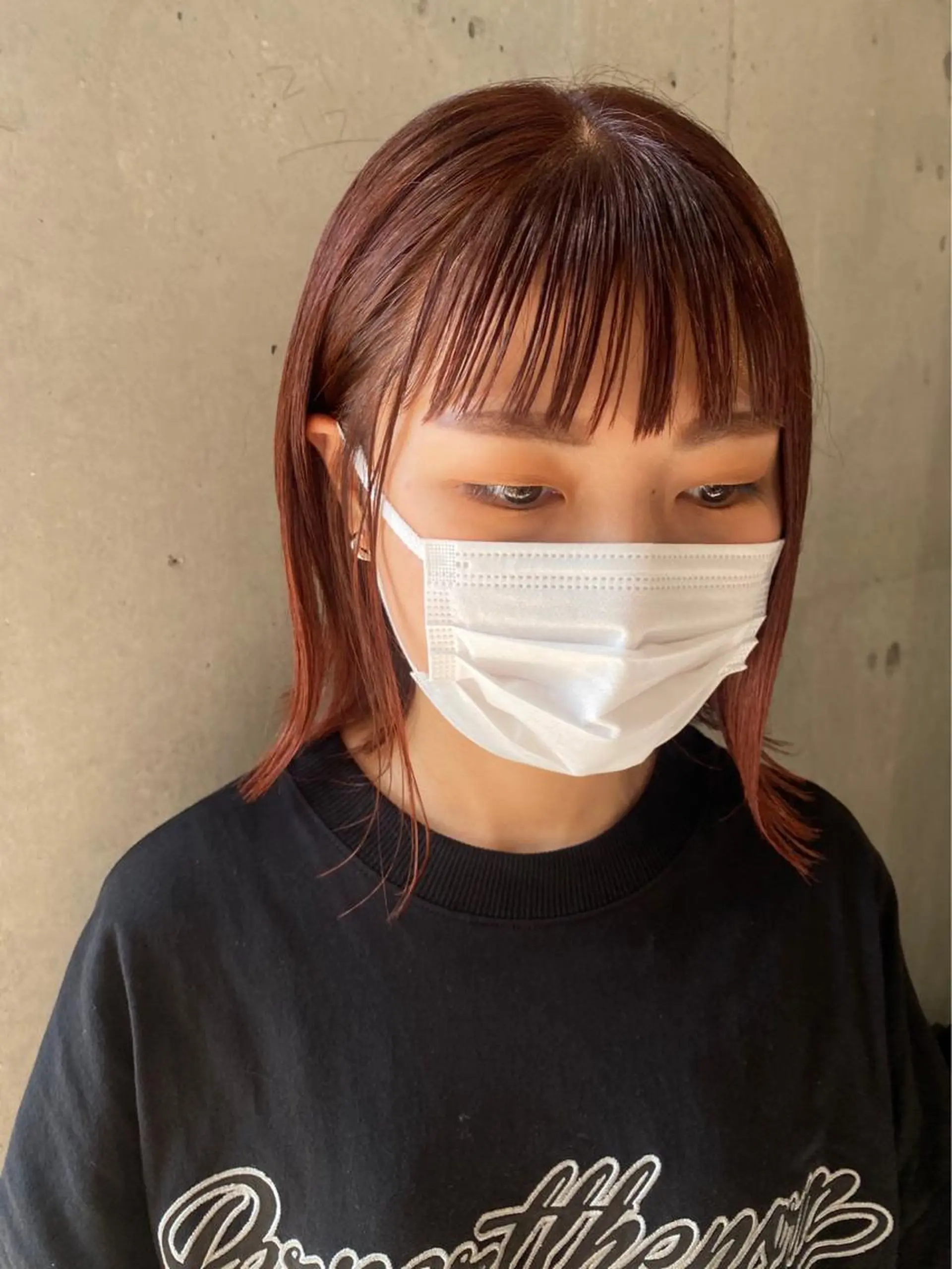 ショート カラー ヘアアレンジ ブラウンカラー オレンジ オレンジブラウン lani 天神大名/ブリーチのヘアスタイル