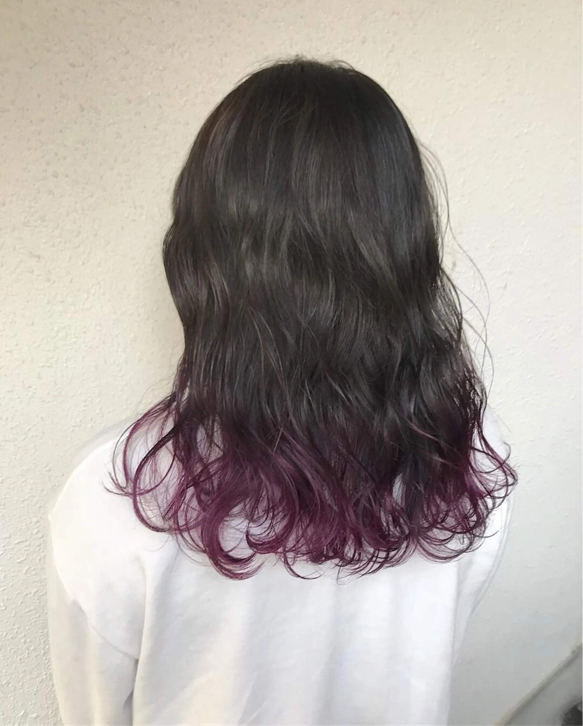 セミロング カラー ダブルカラー グラデーションカラー インナーカラー/天神 ブリーチ/吉田のヘアスタイル