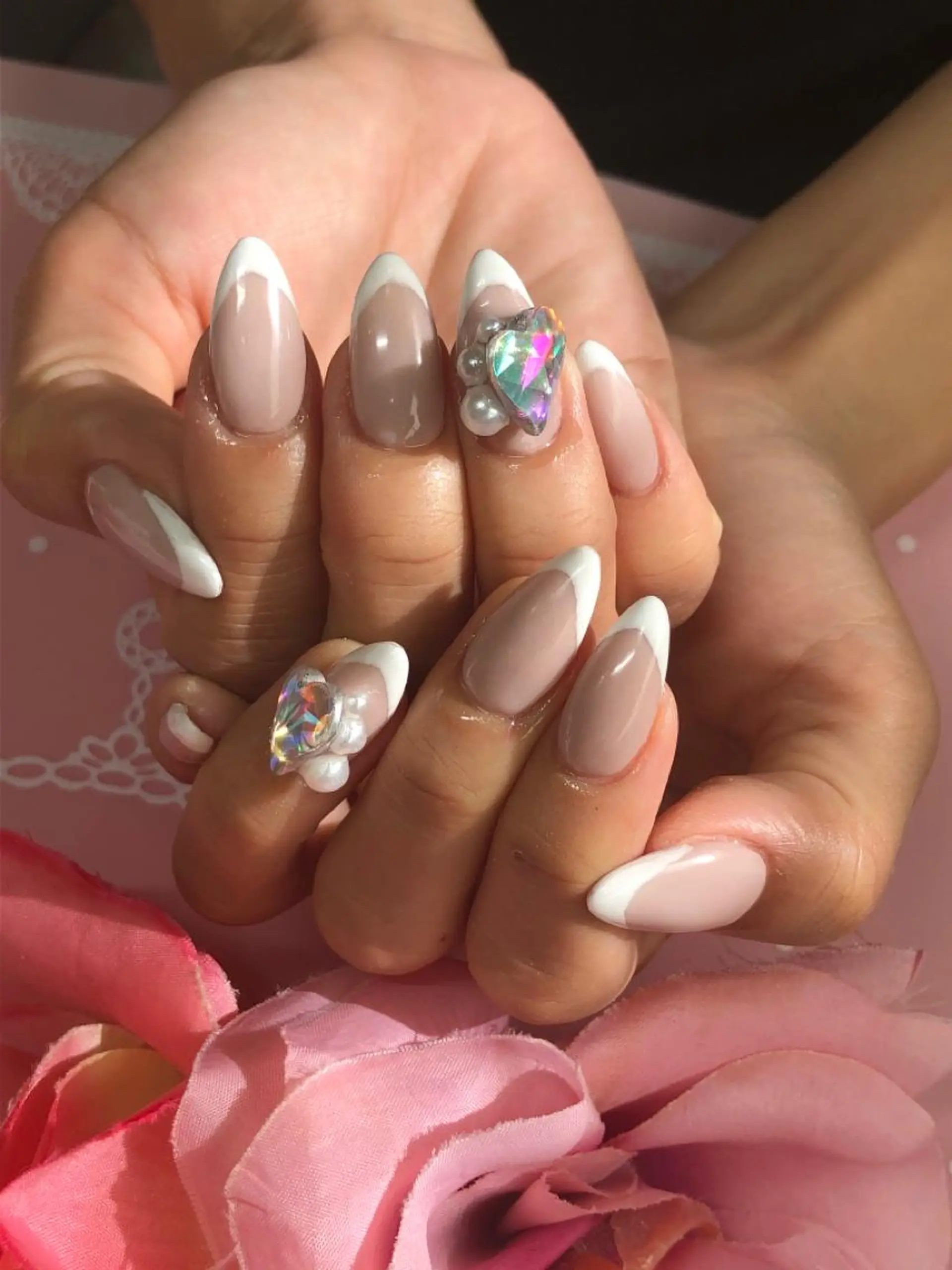 ミディアム ネイル ハンドネイル 《LB》ラブリエ Nail&eyeのマツエク・マツパデザイン