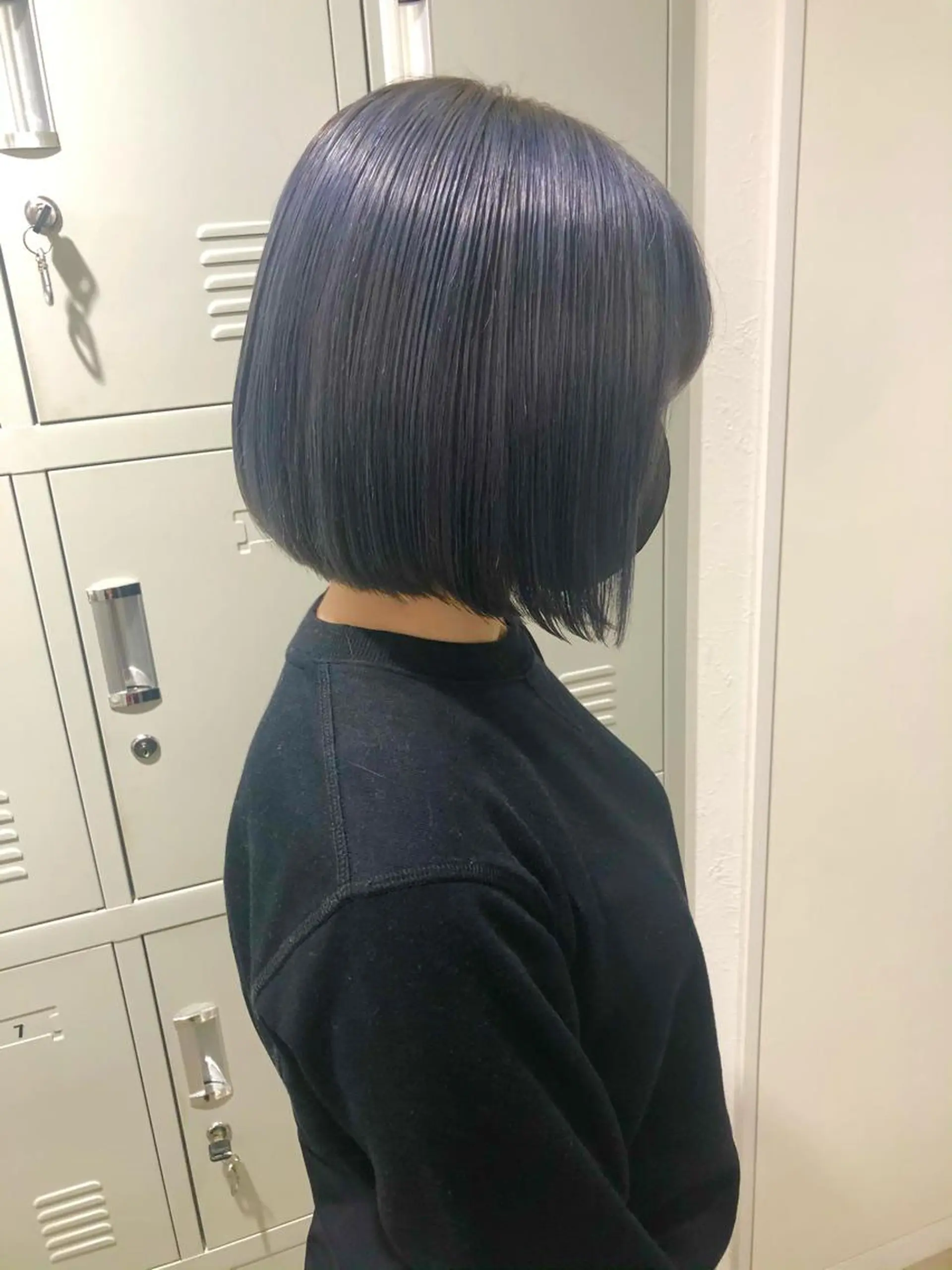 ショート カラー 切りっぱなしボブ アッシュ ブルーカラー ブルーアッシュ ボブ 2nd所属・🤍2nd🤍田所 美希のヘアスタイル