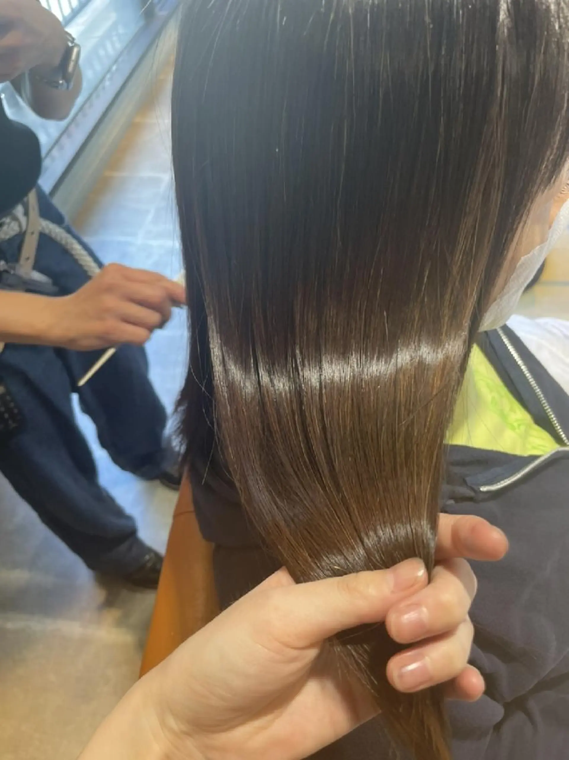 ロング パーマ カット 縮毛矯正 トリートメント alushe 岡 陽子のヘアスタイル