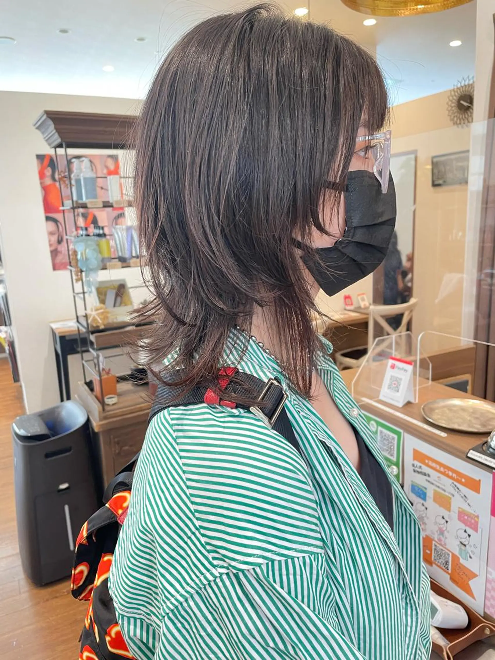 ミディアム ウルフカット カット 髪質改善/ブリーチ 田代 龍我のヘアスタイル