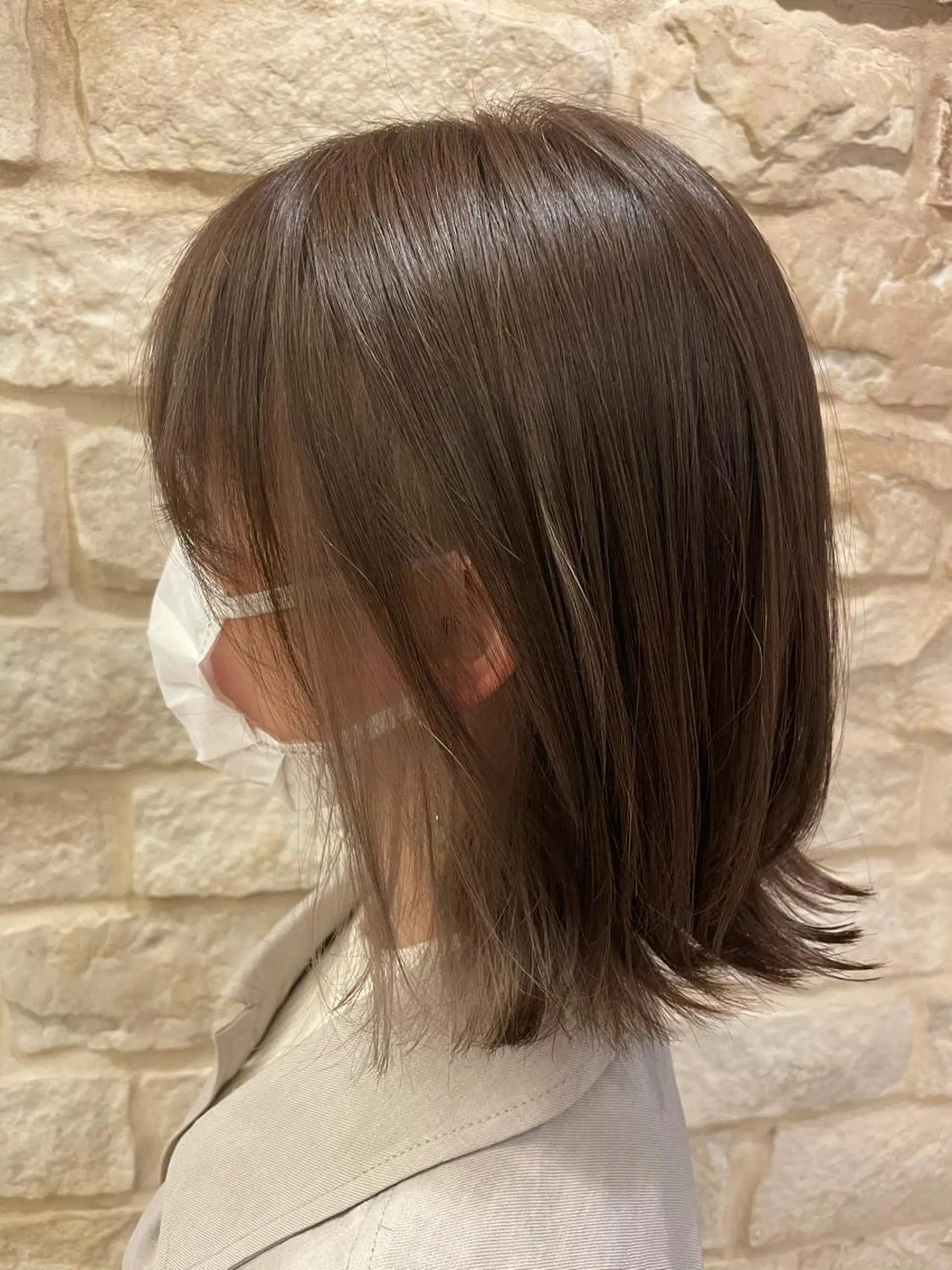 ミディアム カラー カット ヘアカラー トリートメント 星野 茉由のヘアスタイル