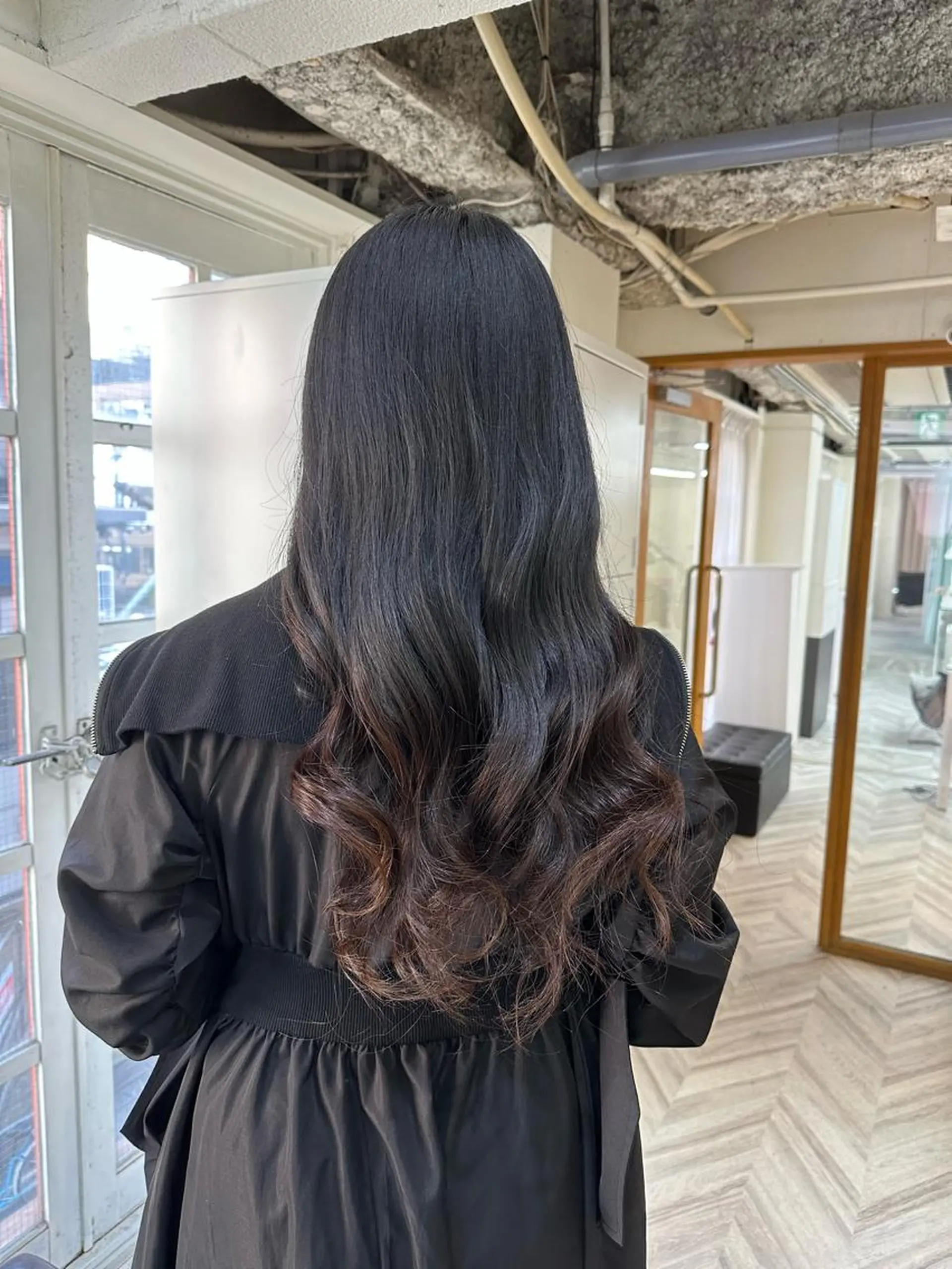 ロング ヘアセット 韓国ヘア×ハイトーン AYA💫のヘアスタイル