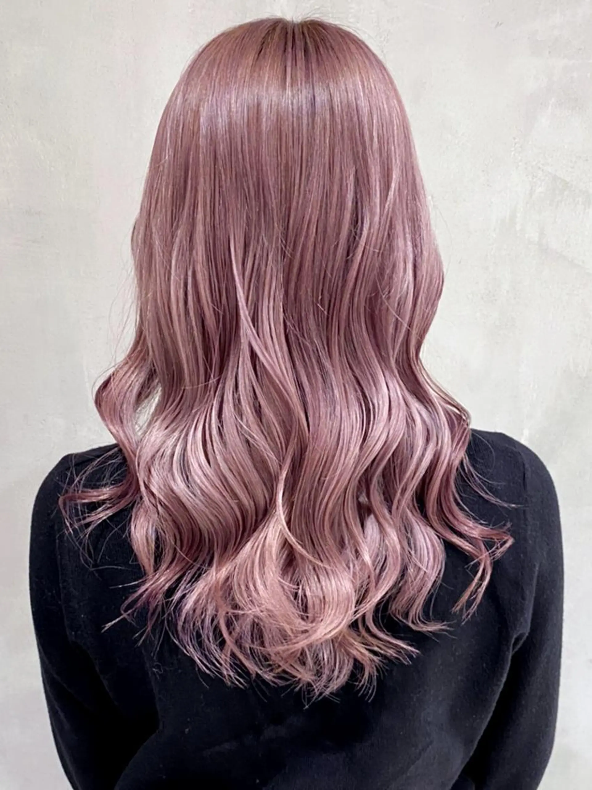 セミロング カラー ヘアアレンジ パーマ ピンクカラー ITbyALBUM 浦和店のヘアスタイル