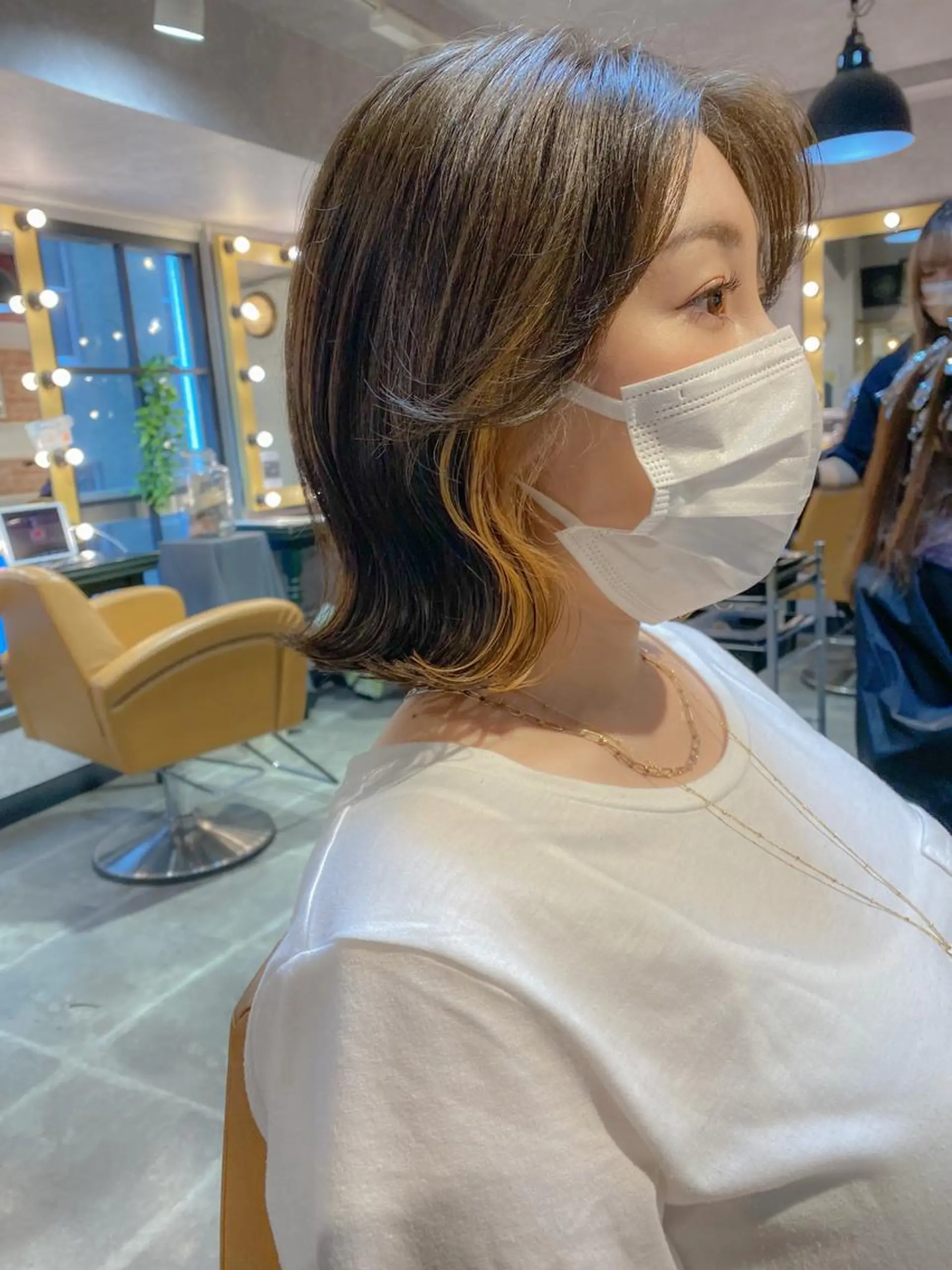 ミディアム カット ヘアカラー トリートメント ボブ/縮毛矯正 髪質改善/もえるのヘアスタイル