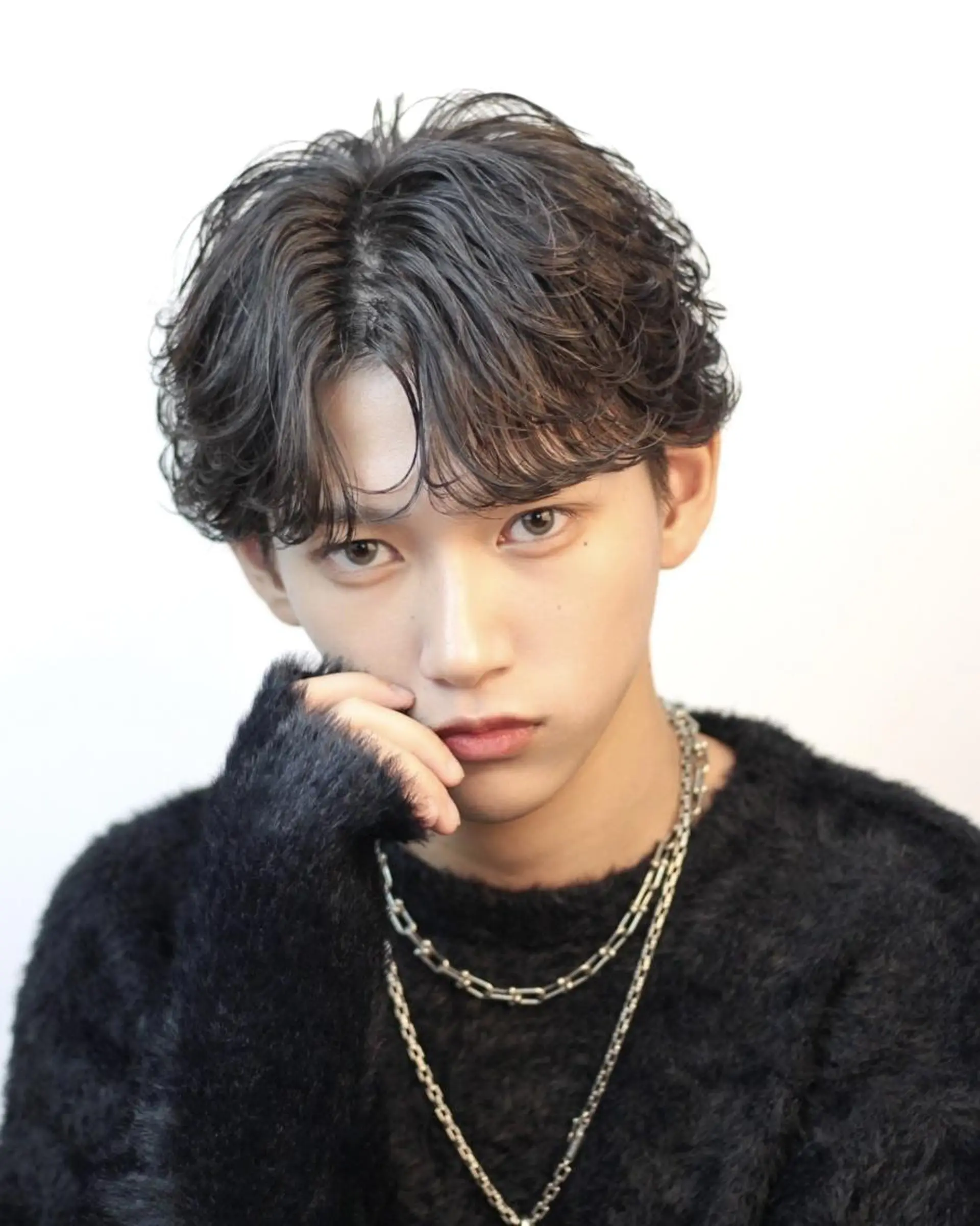 メンズ カット パーマ ヘアセット 🔥パーマで大人な色 気🔥BLUCK札幌のヘアスタイル