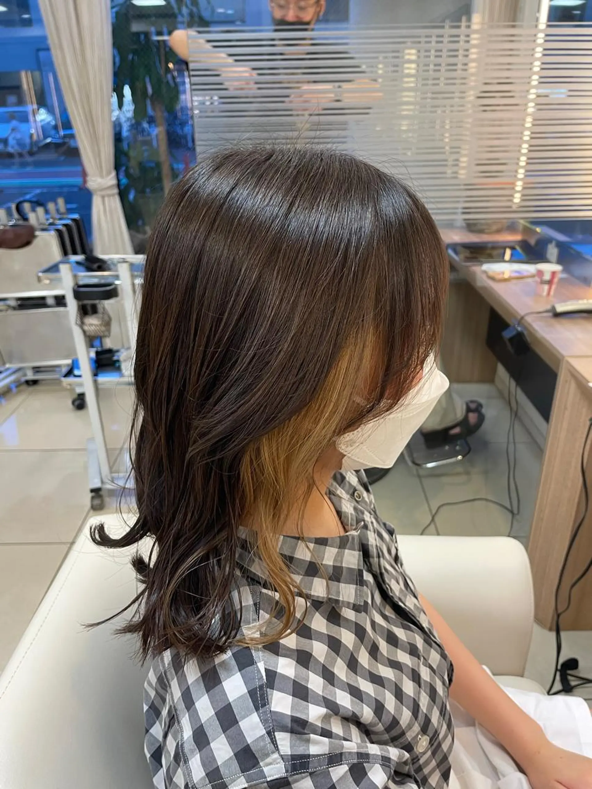 ミディアム カラー ボブ/透明感 カラー /風花のヘアスタイル