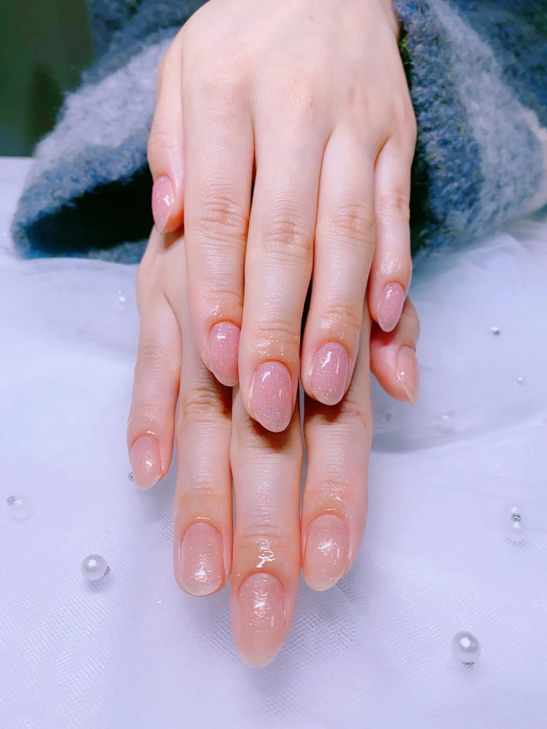 ネイル ラメ(グリッター) ピンク Jasmine nailsalon所属・ジャスミン ネイルサロンのネイルデザイン