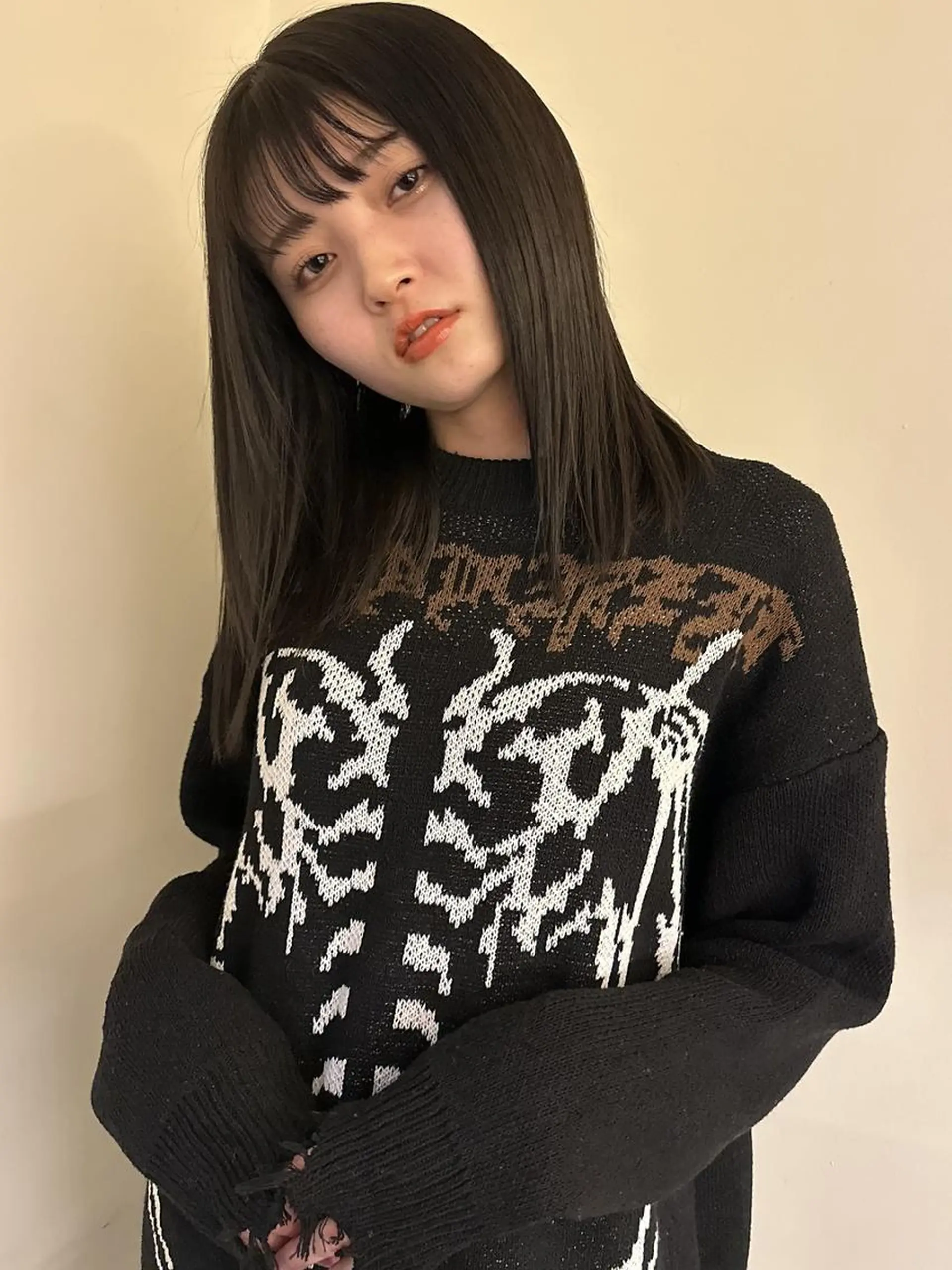 ミディアム ヘアカラー 松本/透明感カラー/ ベージュ/青木 未羽のヘアスタイル