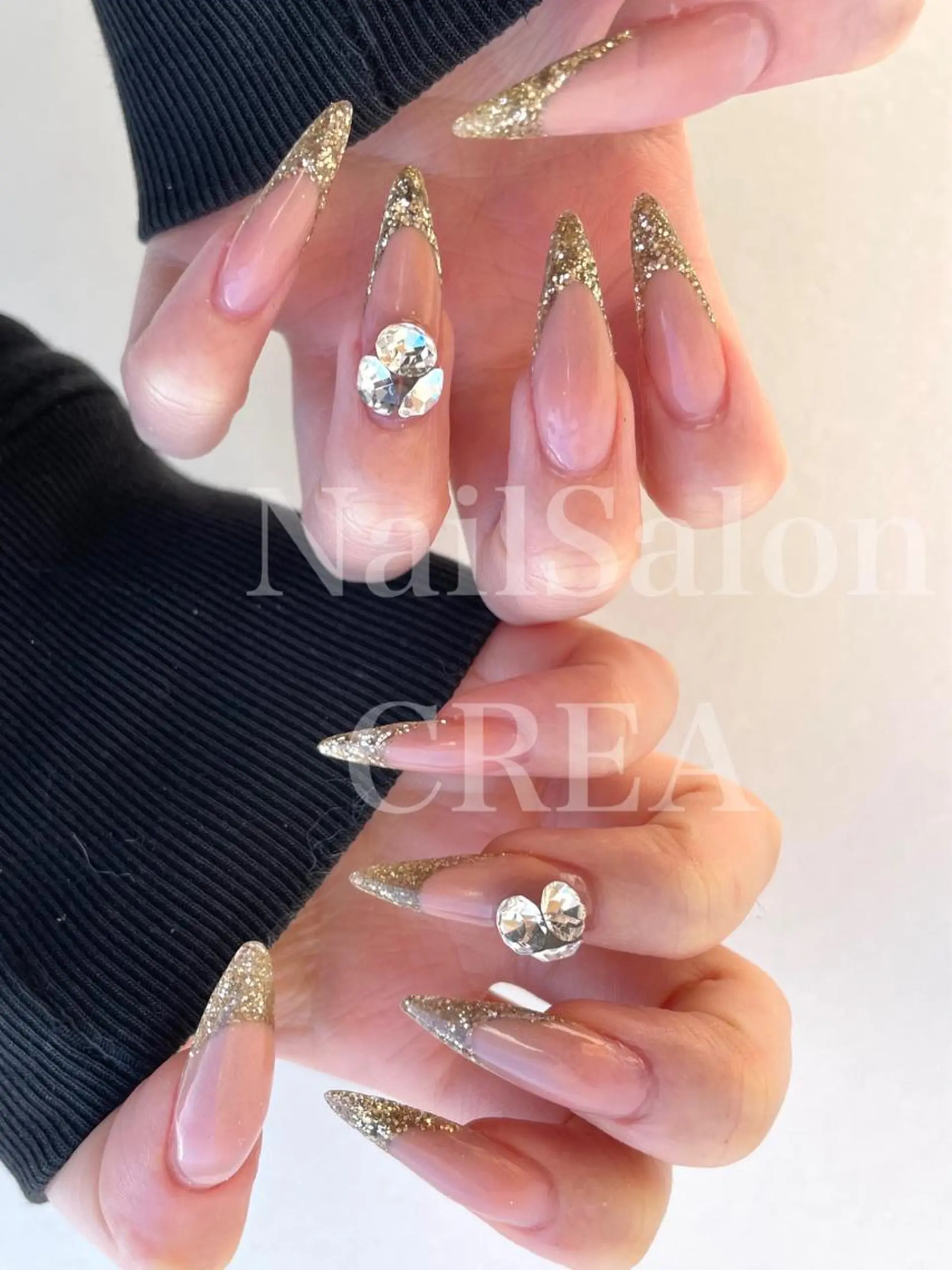 ネイル ストーンネイル ハンドネイル NailSalon CREAのネイルデザイン