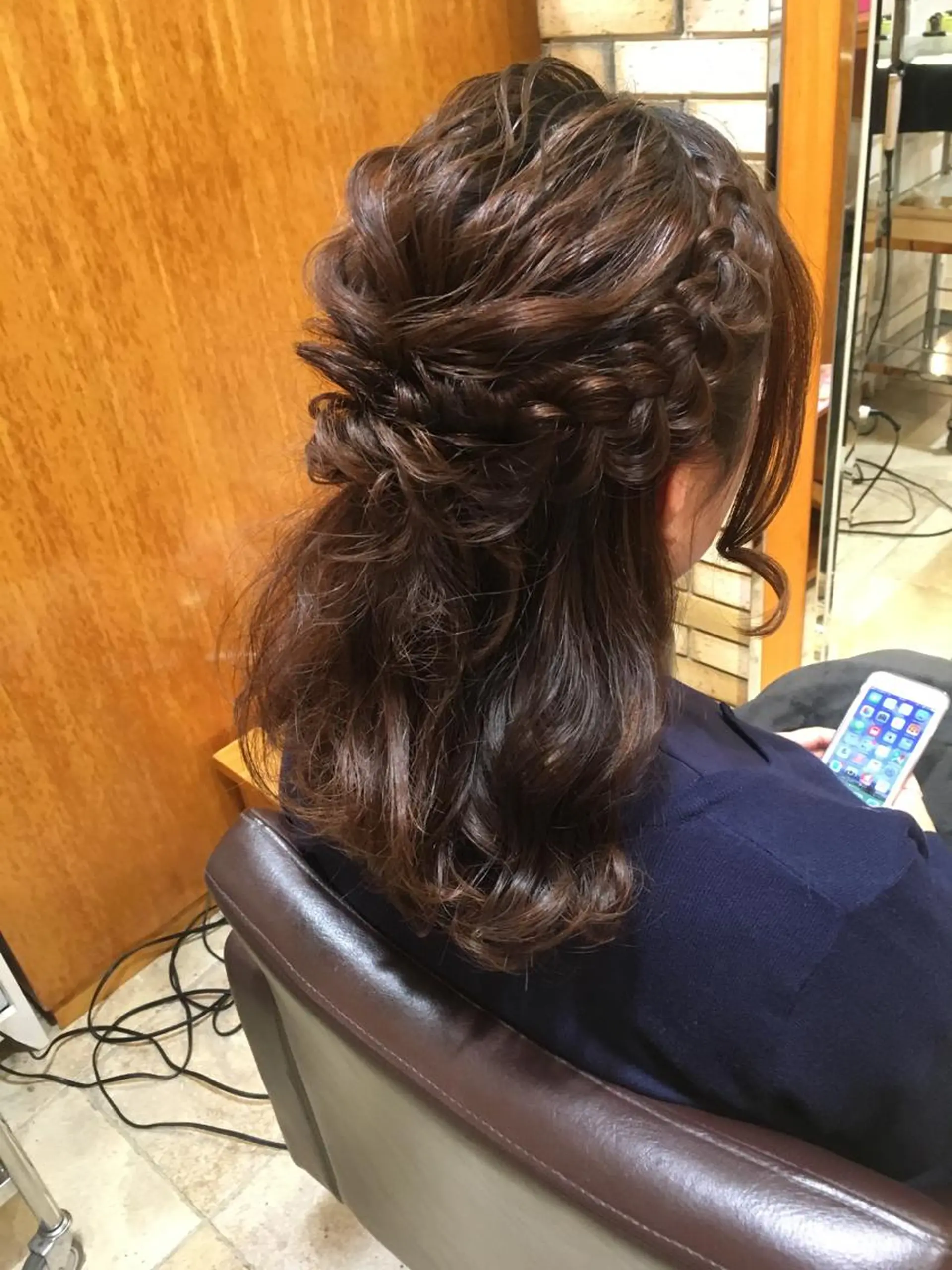 セミロング ヘアアレンジ 清水 まなのマツエク・マツパデザイン