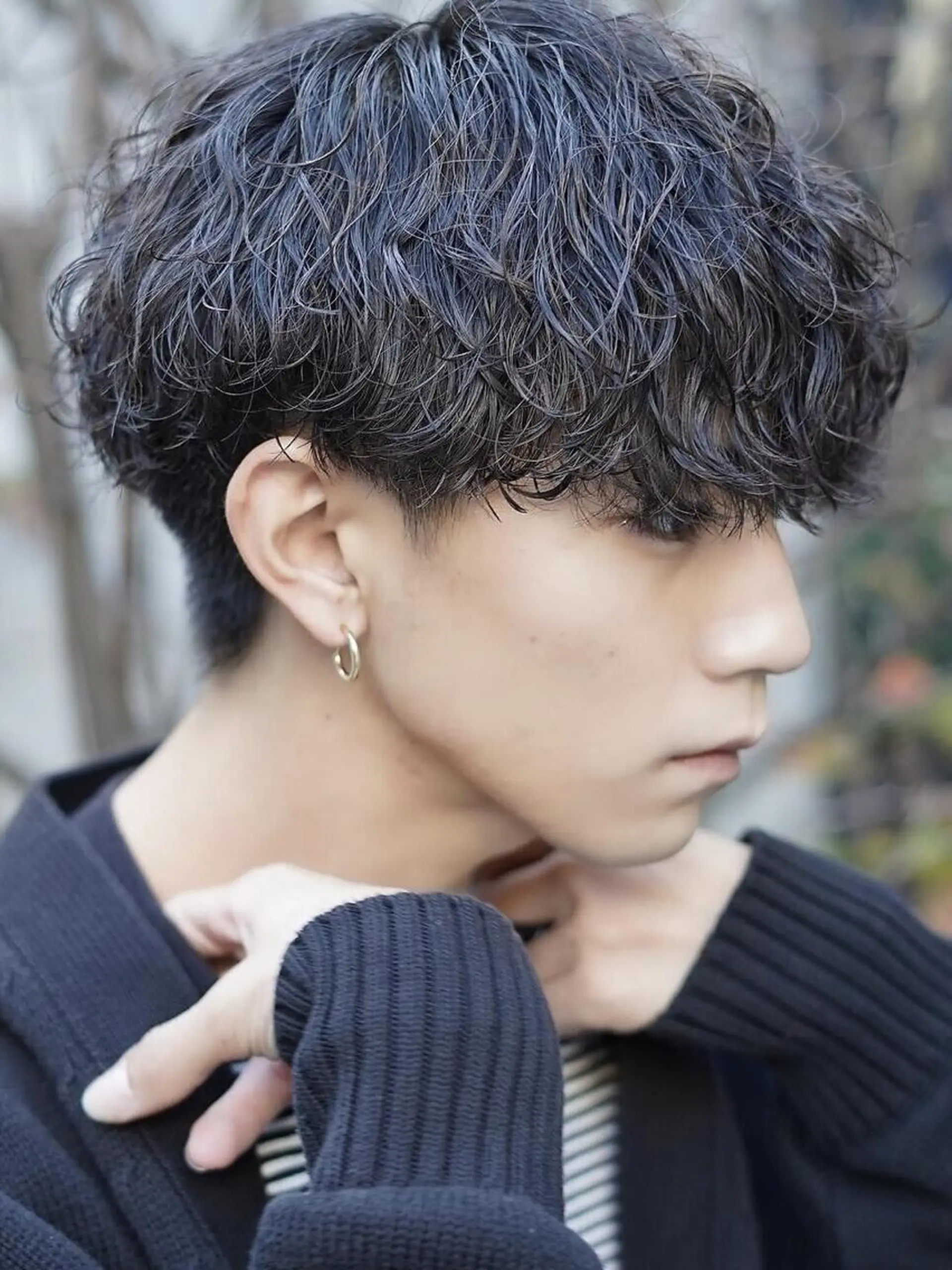 ショート パーマ メンズ メンズパーマ 波巻きパーマ カット パーマ fifth  SAKAE所属・SENTA✨メンズ パーマ✨fifth栄のヘアスタイル