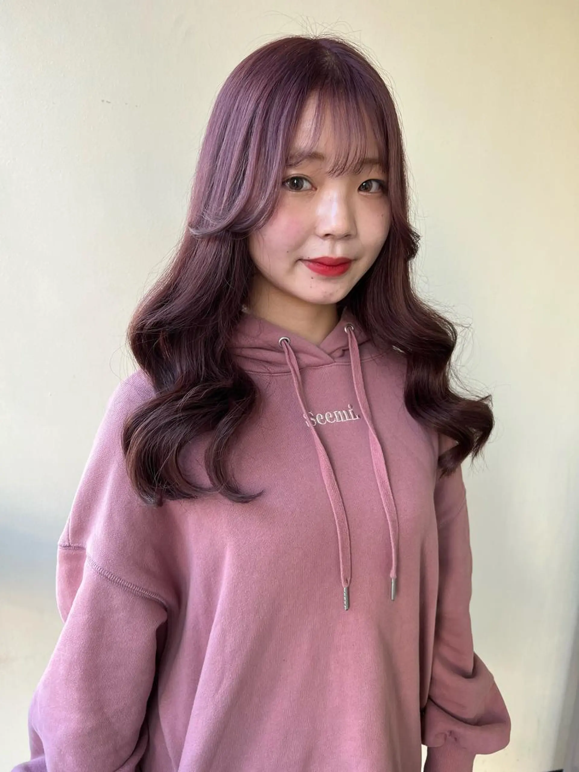 ロング エギョモリ ヨシンモリ ヘアカラー 韓国ヘア🇰🇷 SAYAのヘアスタイル