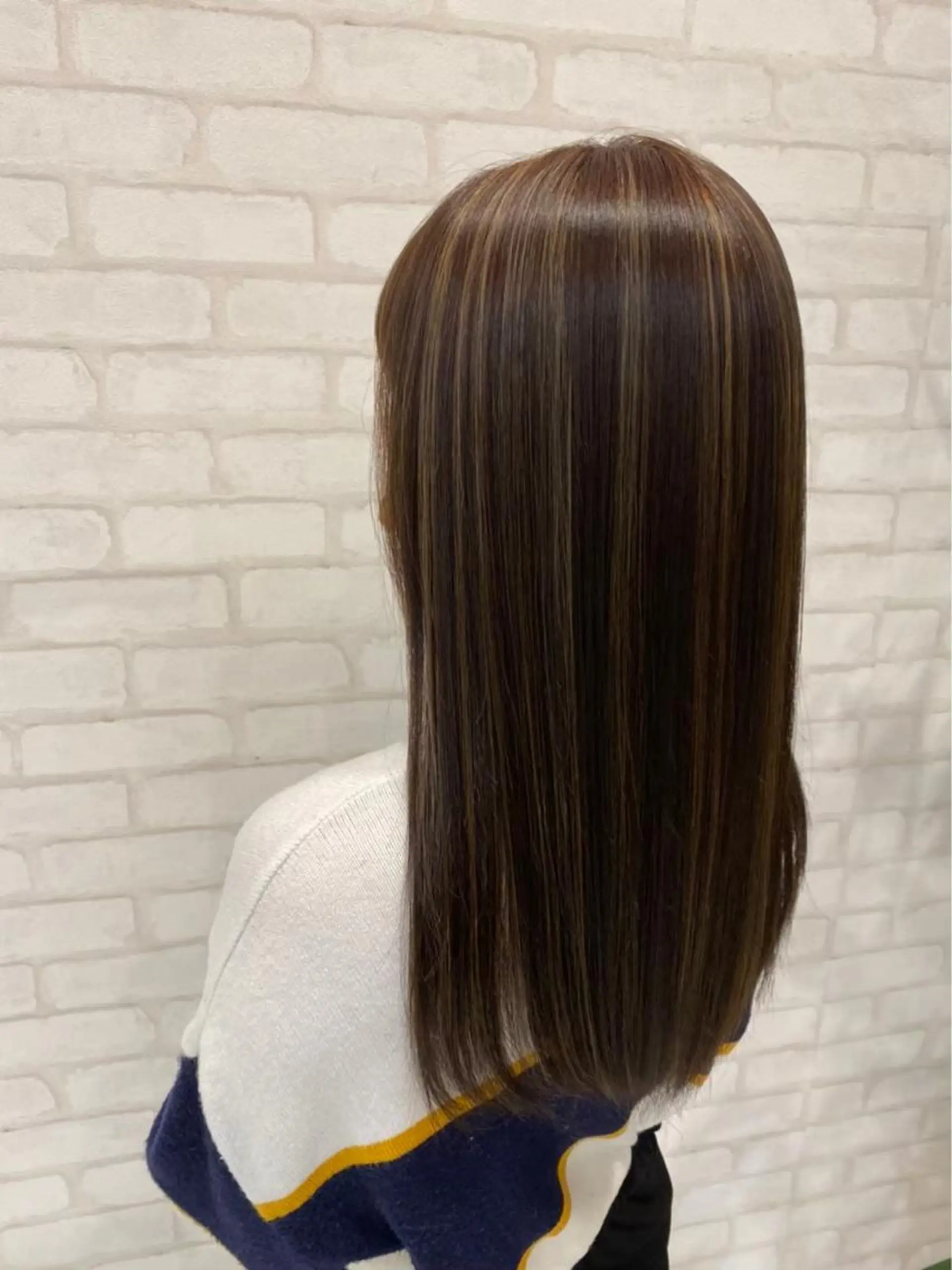 セミロング カラー 清水 義久のヘアスタイル