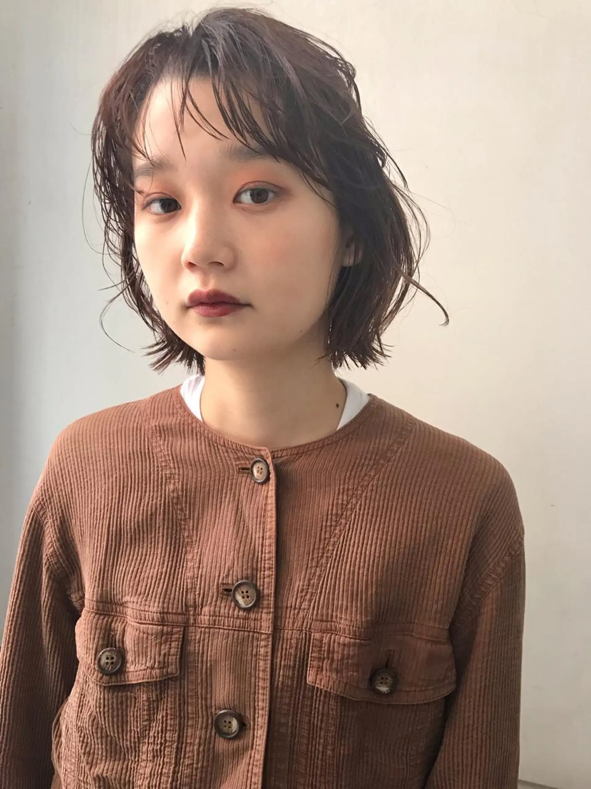 ミディアム パーマ カット パーマ トリートメント 下北沢 soiのヘアスタイル