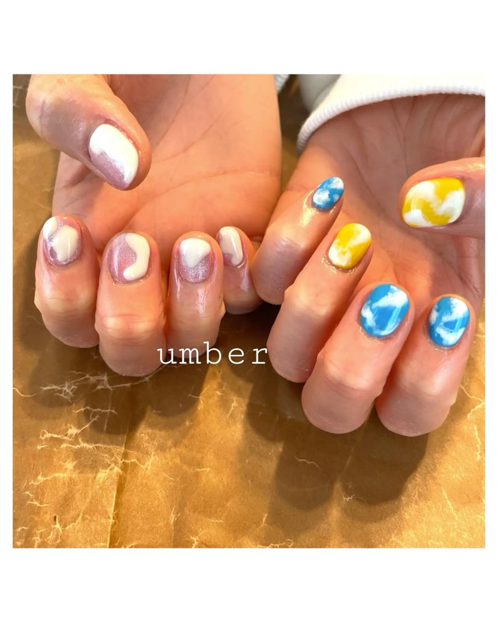 ネイル クリアネイル フラッシュネイル フットネイル フレンチネイル マグネットネイル ハンドネイル umber 三茶1分のネイルデザイン