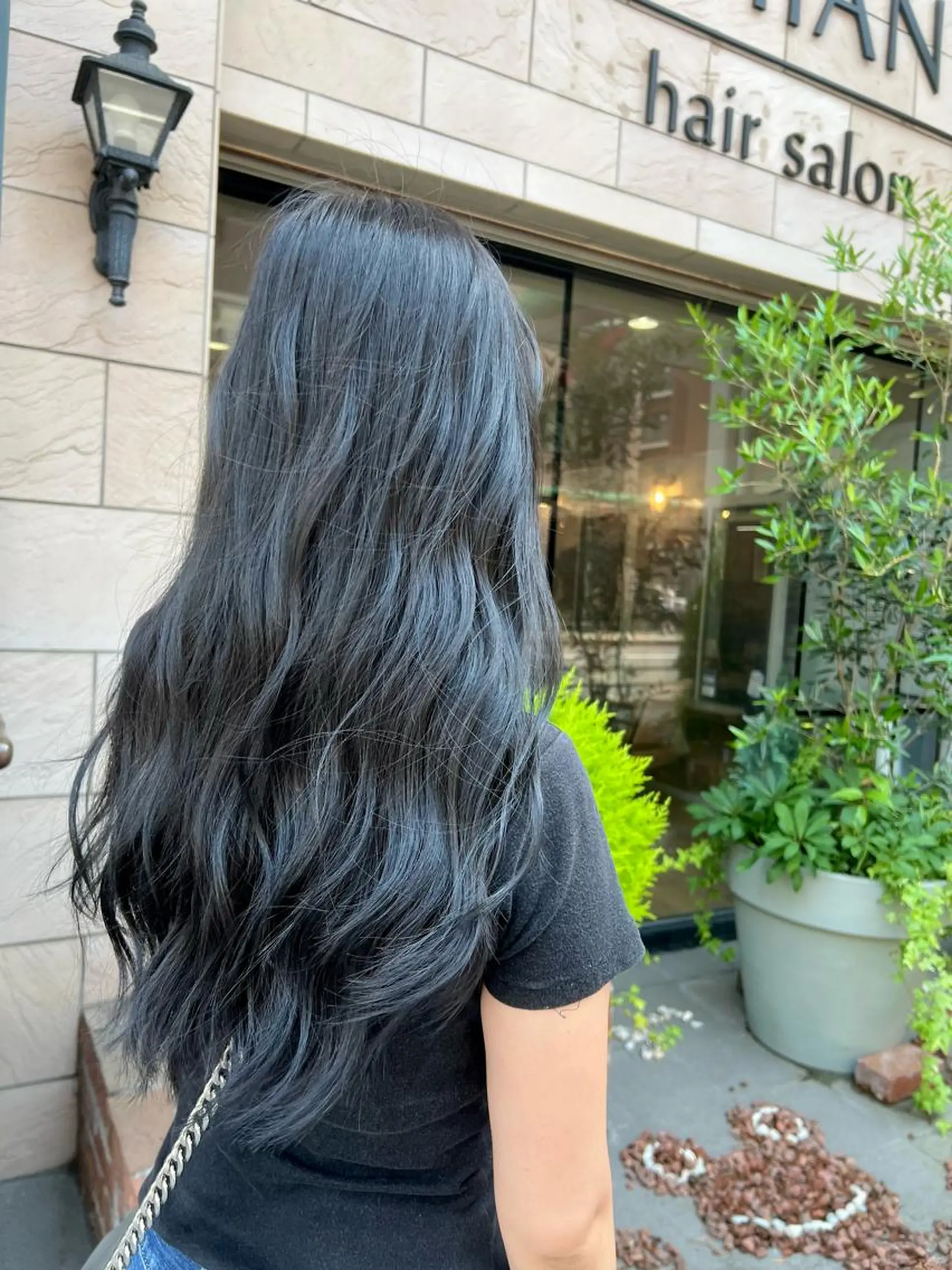 ロング カラー 黒髪 ブリーチ ブルーカラー ブルーブラック ブリーチなしカラー HairSalon SHIAN八王子店所属・SHIAN 八王子 🦋小林 美羅🦋のヘアスタイル