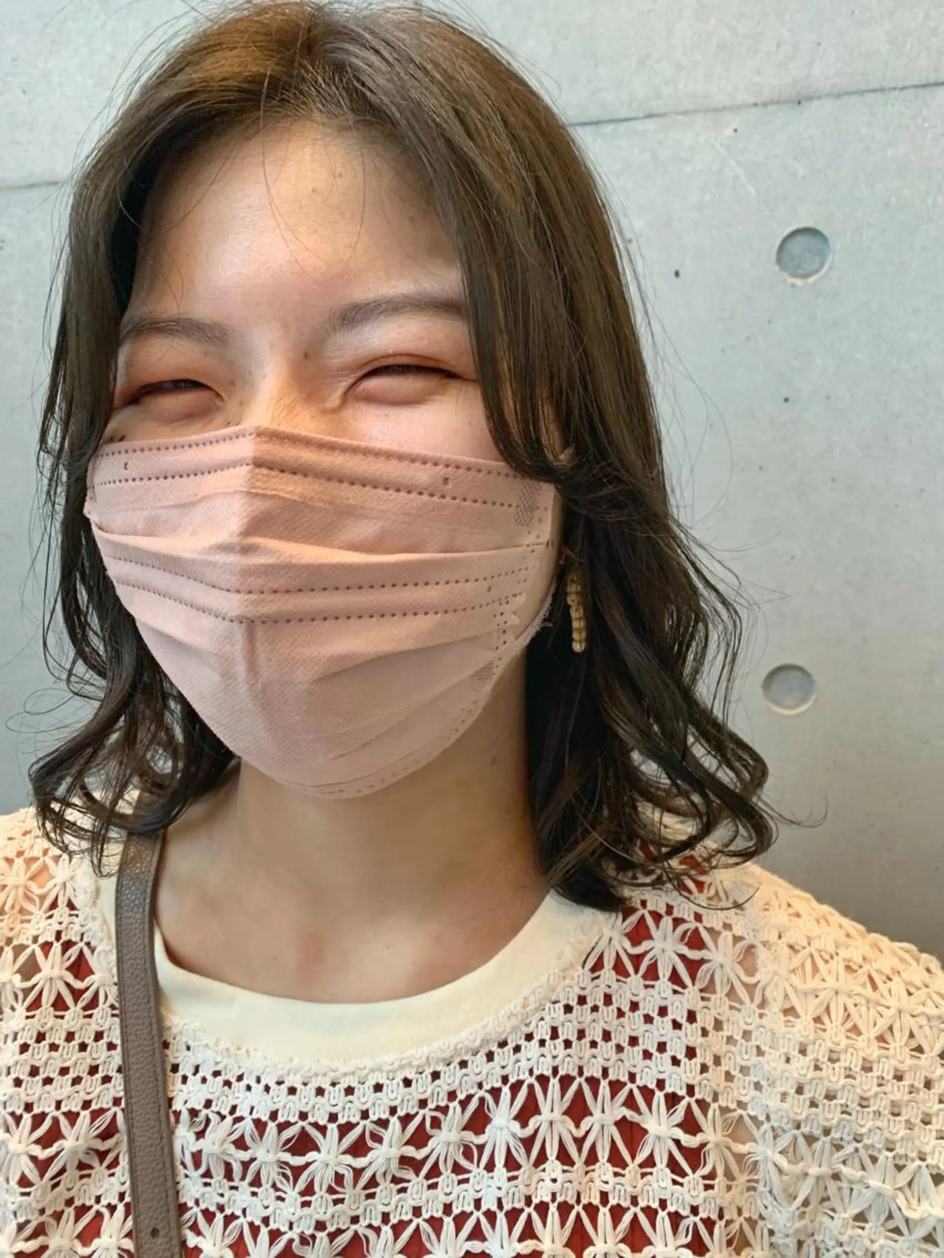 ミディアム カラー ベージュカラー ブリーチ ブリーチなしカラー オリーブベージュ オリーブカラー ヘアカラー トリートメント Asti blanche所属・ブリーチなしWカラー /地毛風/小林凪沙のヘアスタイル