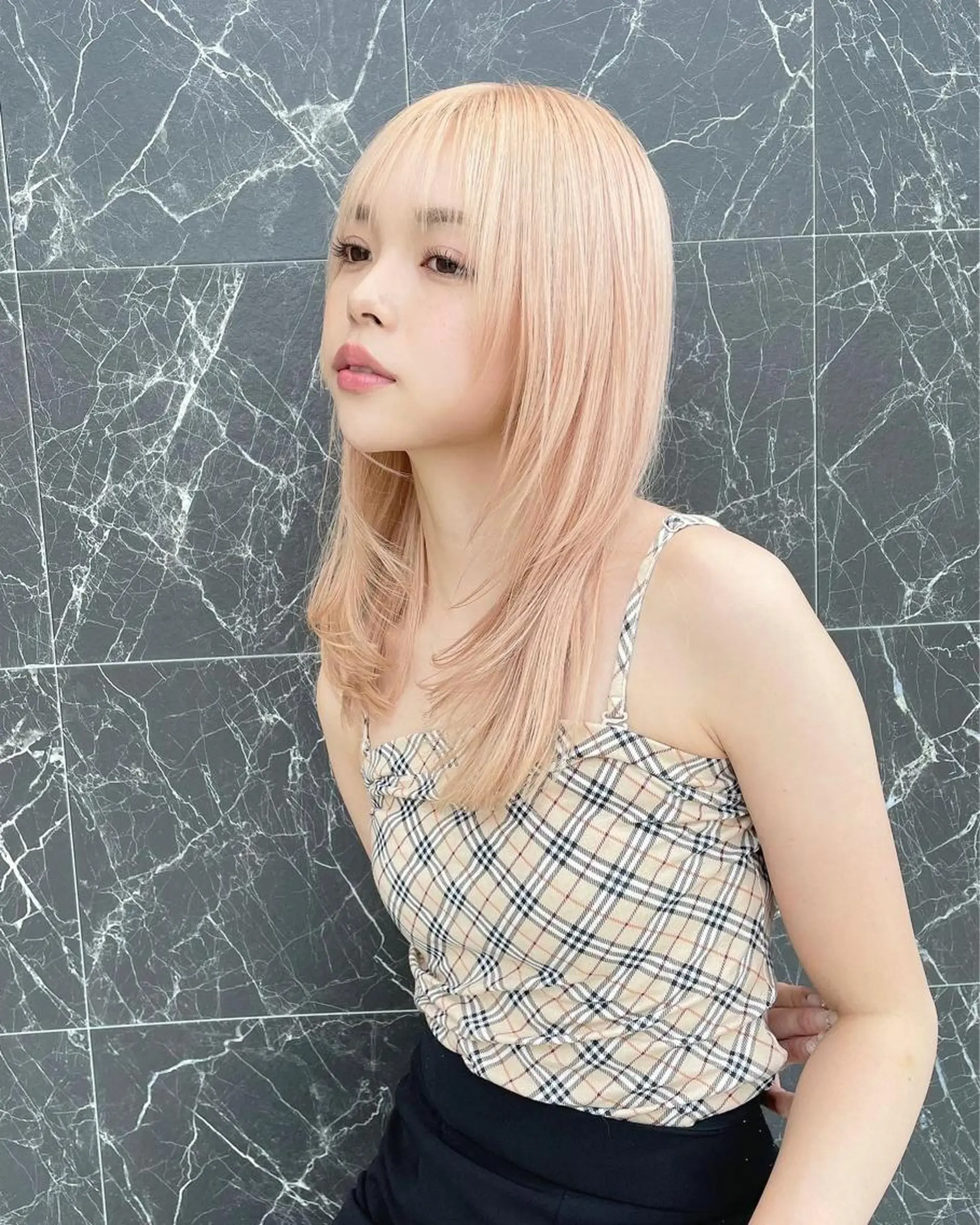 セミロング チダアキフミ Ash大森のヘアスタイル