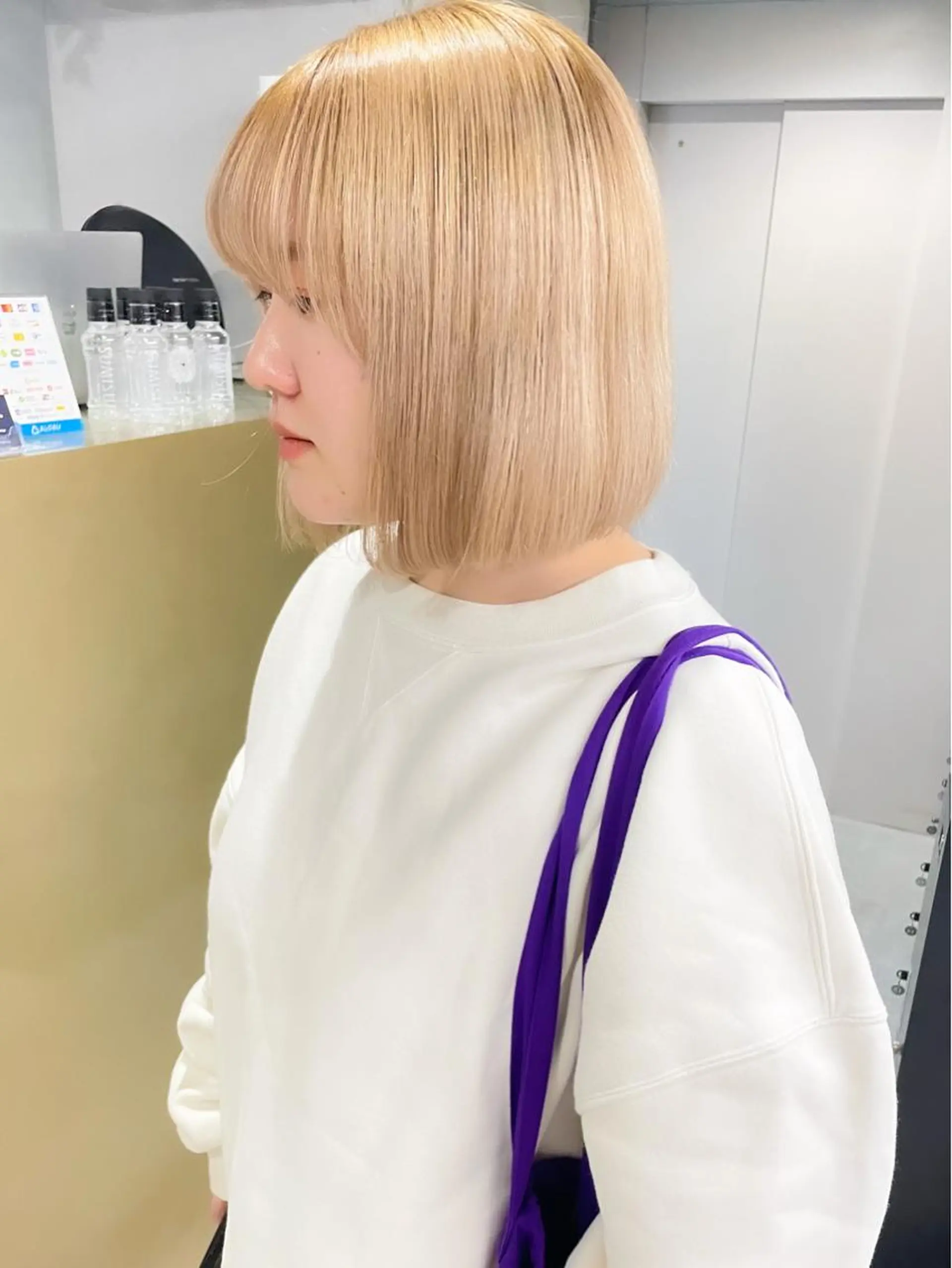 ミディアム カラー ヘアアレンジ カット ヘアカラー 前田 陽南子のヘアスタイル