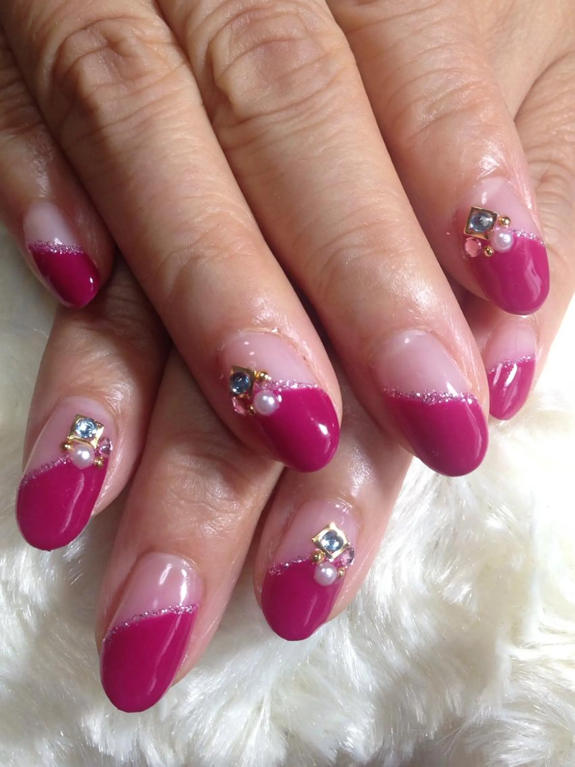 ネイル フレンチネイル ハンドネイル リラネイル所属・福田 美代子のネイルデザイン