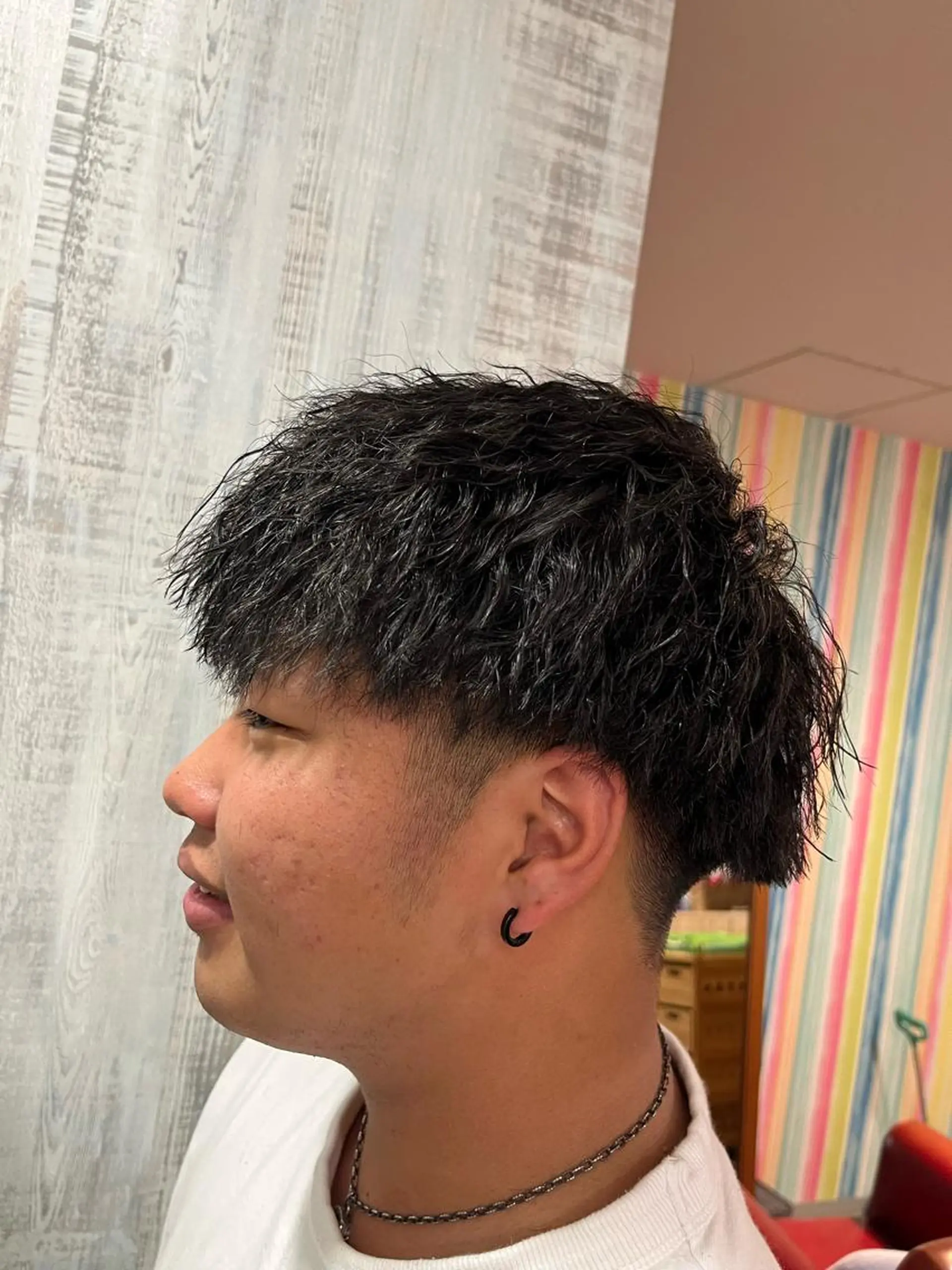 パーマ メンズ カット パーマ hairLOOP所属・西院LOOP sayakaのヘアスタイル