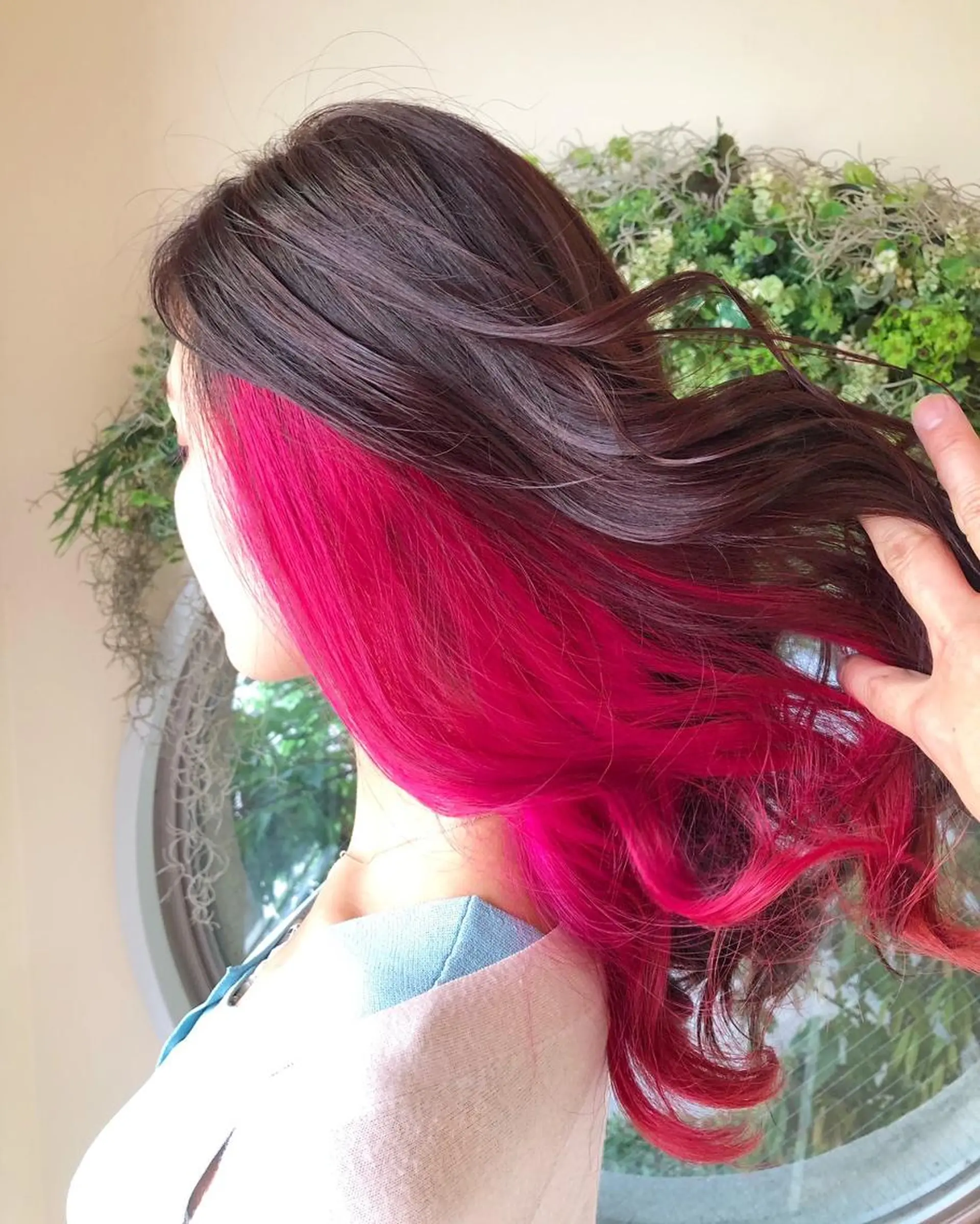 ロング カラー パーマ 上霜 菜月のヘアスタイル