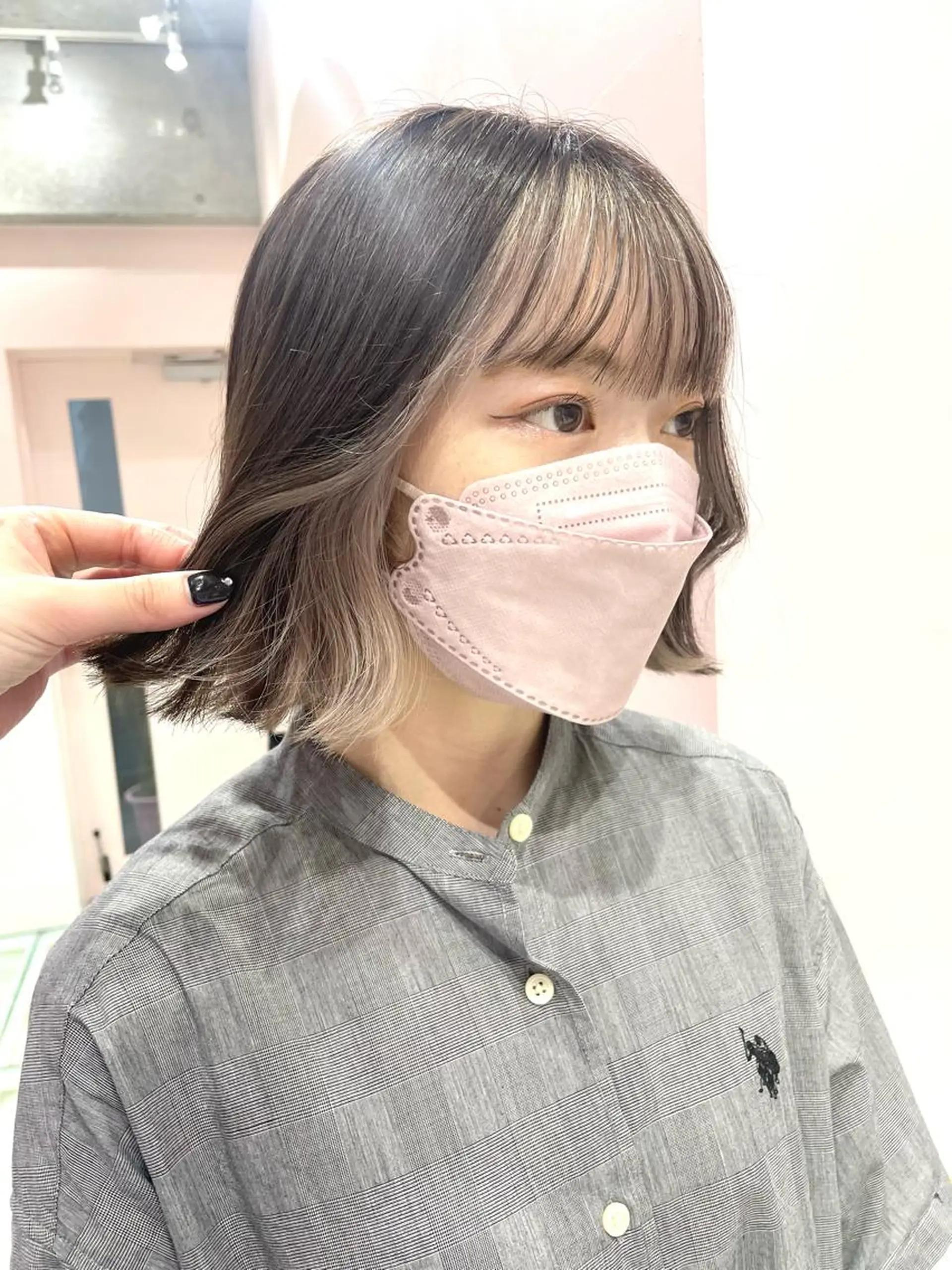 ミディアム カラー ヘアアレンジ ヘアカラー トリートメント ヘアセット 艶髪 🦋CON🦋のヘアスタイル