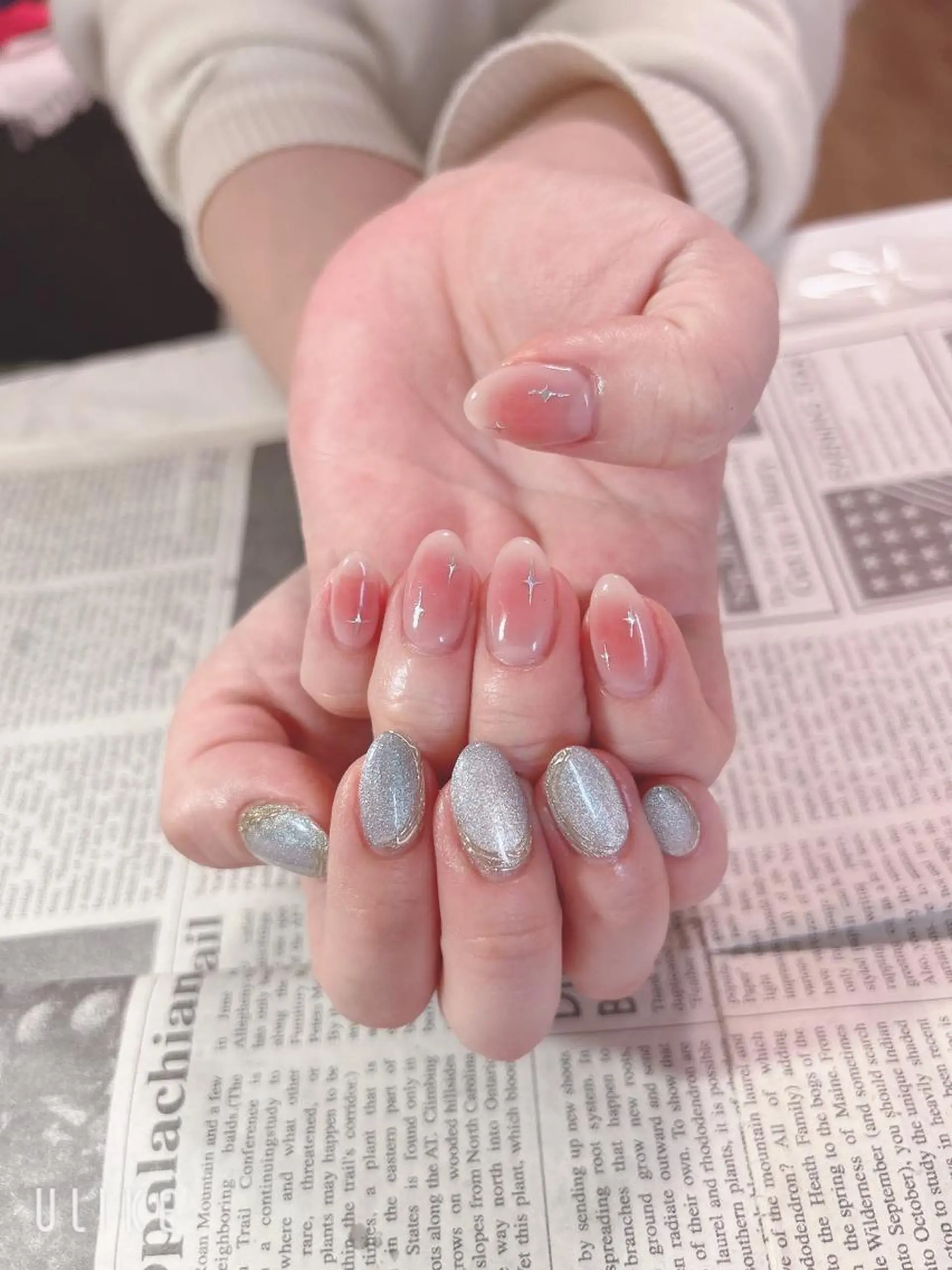 ネイル ミラーネイル ハンドネイル ハンドケア 森山 舞のネイルデザイン