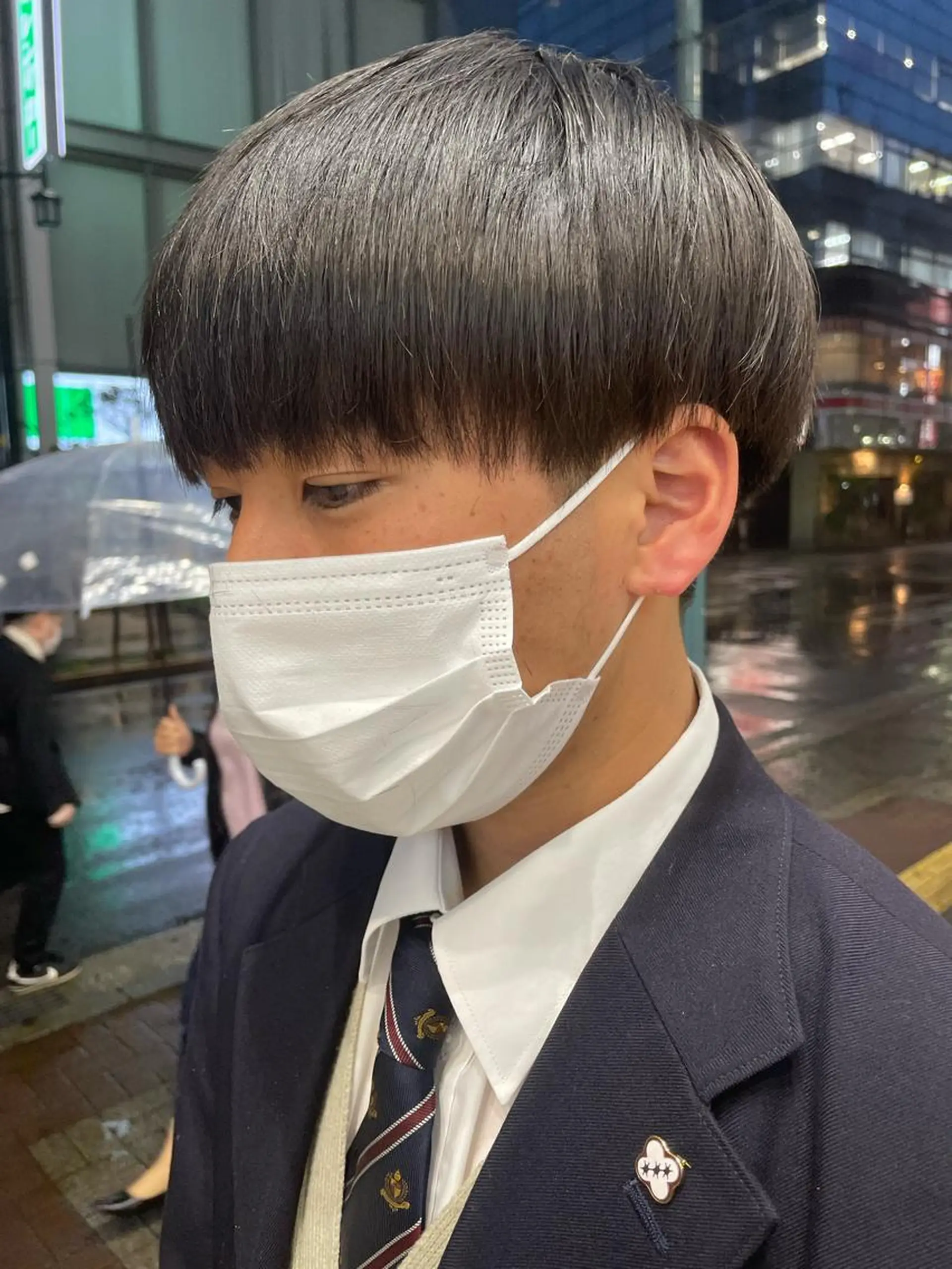 メンズ マッシュ シースルーマッシュ カット 韓国ヘア🦋 MIYUのヘアスタイル