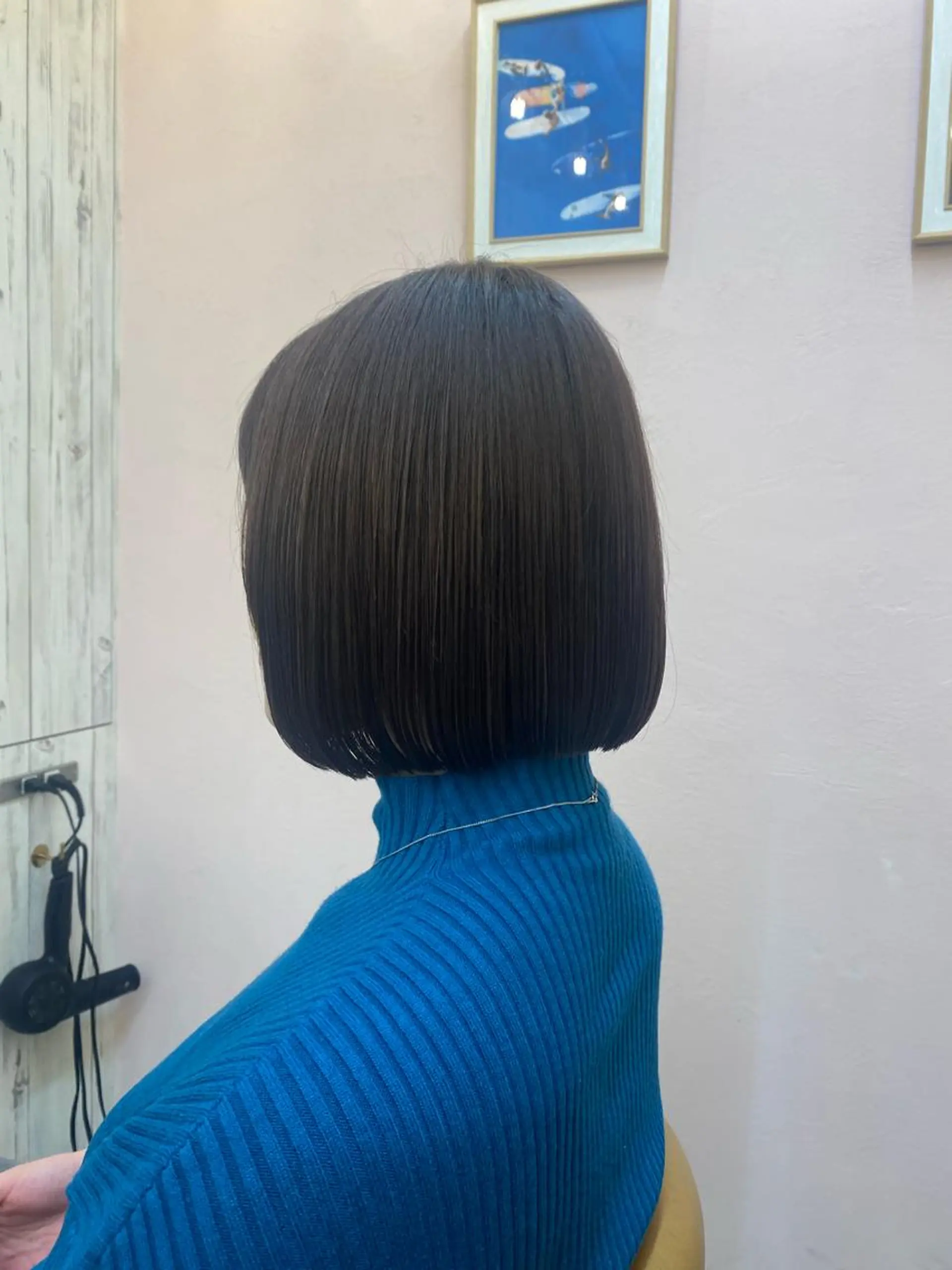 ショート ボブ縮毛矯正 韓国レイヤーRINAのヘアスタイル