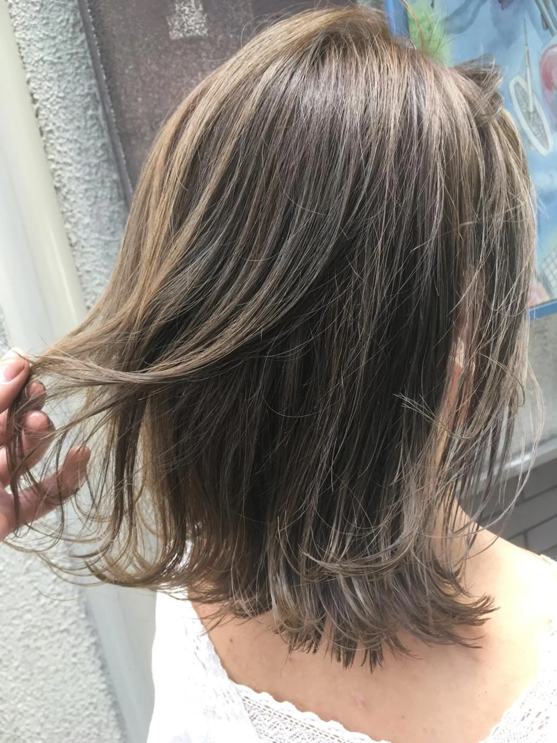 ミディアム カラー カット ヘアカラー トリートメント 菅村 勇亮のヘアスタイル