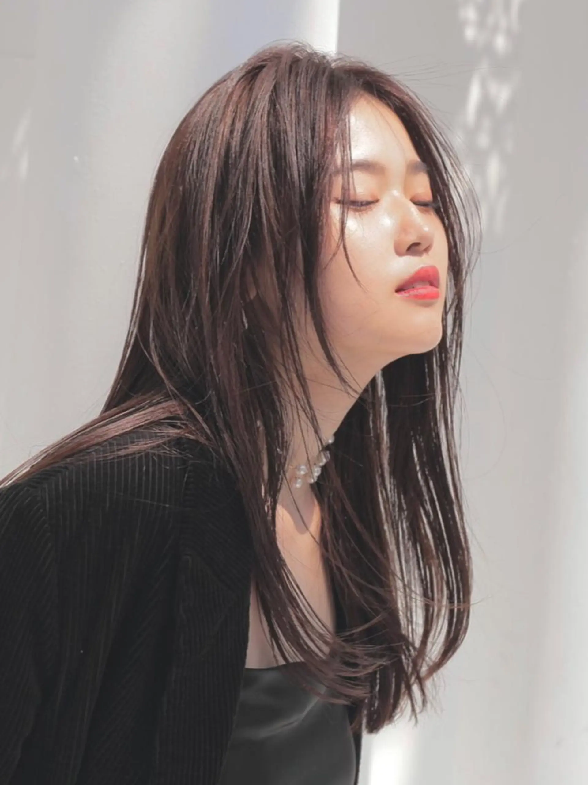 ロング カラー 顔まわりレイヤー 髪質改善 レイヤーカット 縮毛矯正 カット トリートメント ♥️ボブ韓国風ヘア ♥️久保田夢美のヘアスタイル