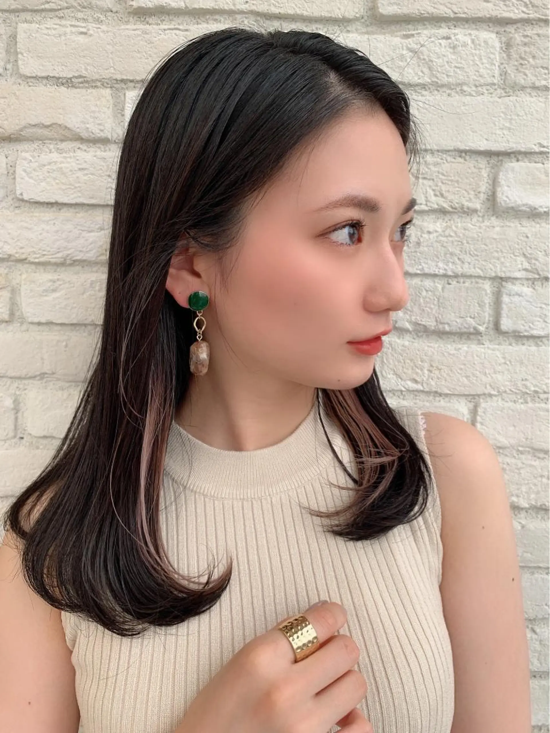 ミディアム カラー 韓国ヘア/艶カラー /田中悠佑のヘアスタイル