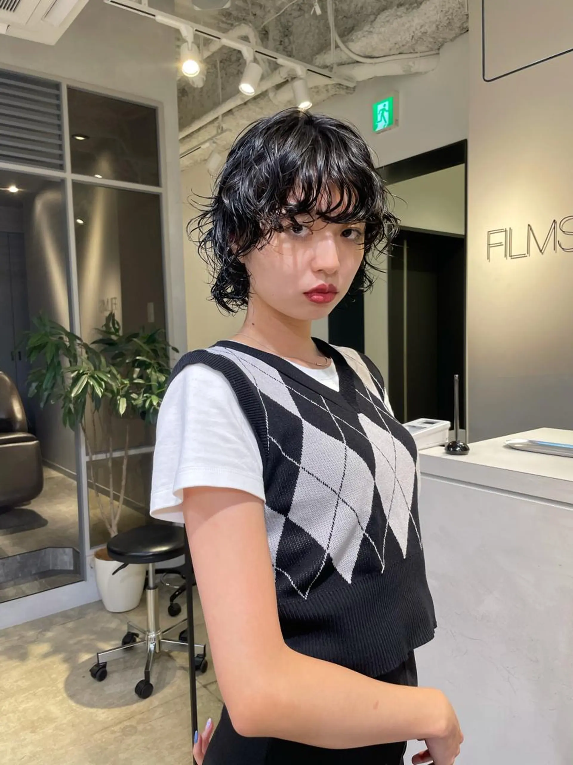 ショート パーマ 斉藤 瑞恵のヘアスタイル