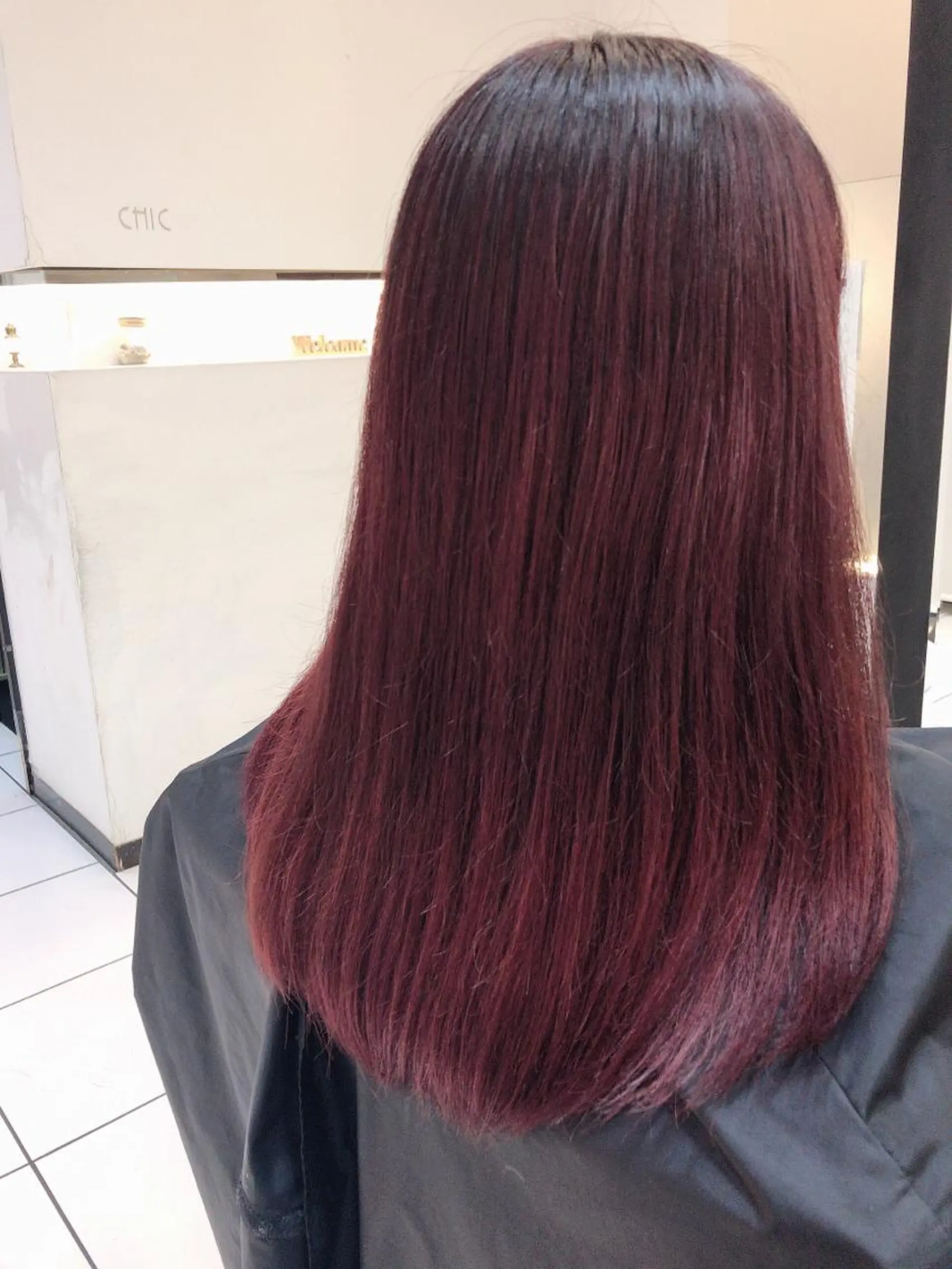 ロング YASU🍎CUT 赤系カラー/ヘアケアのヘアスタイル