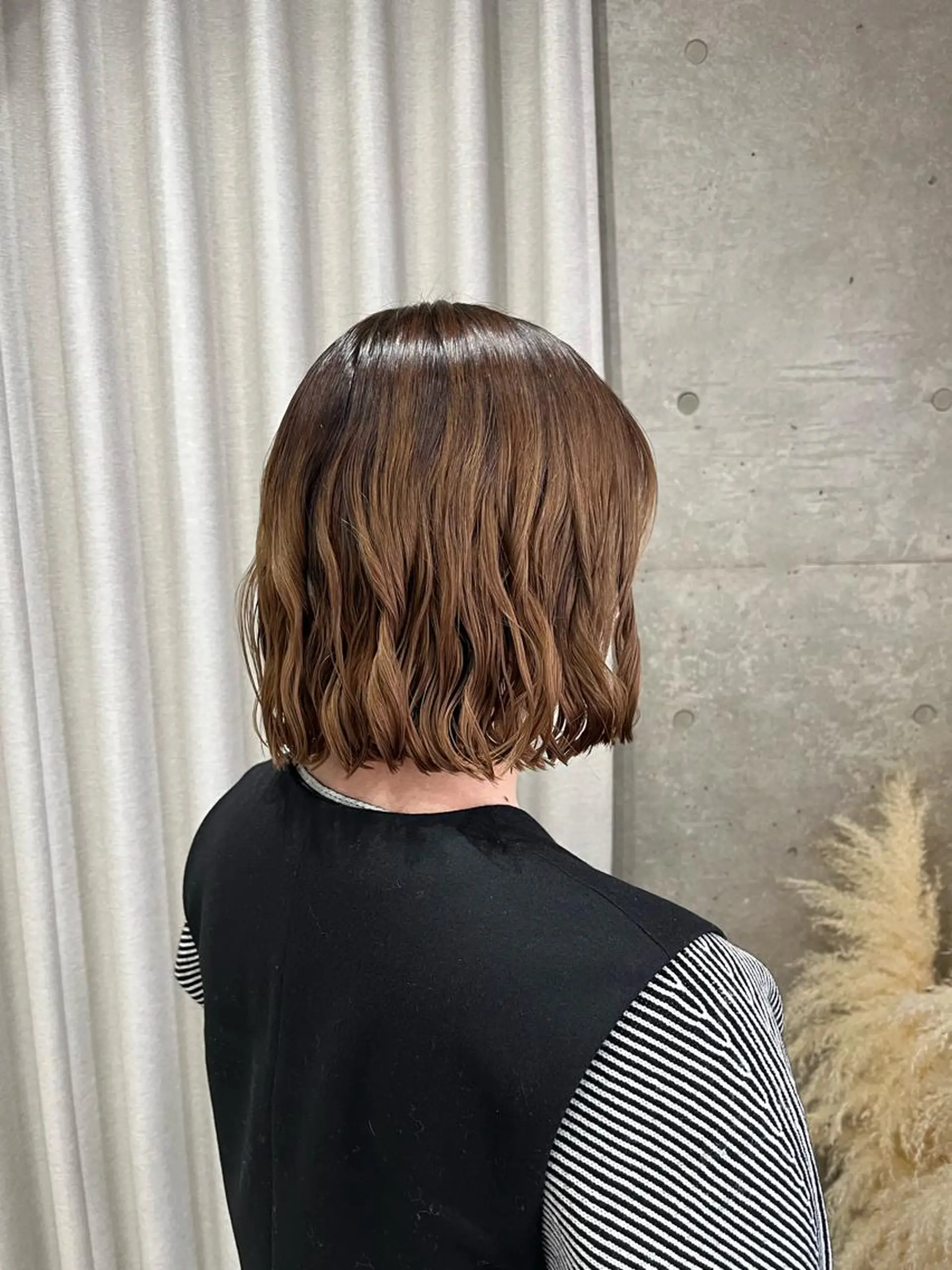 ショート パーマ カット パーマ トリートメント ロングパーマ木村 ボブパーマのヘアスタイル