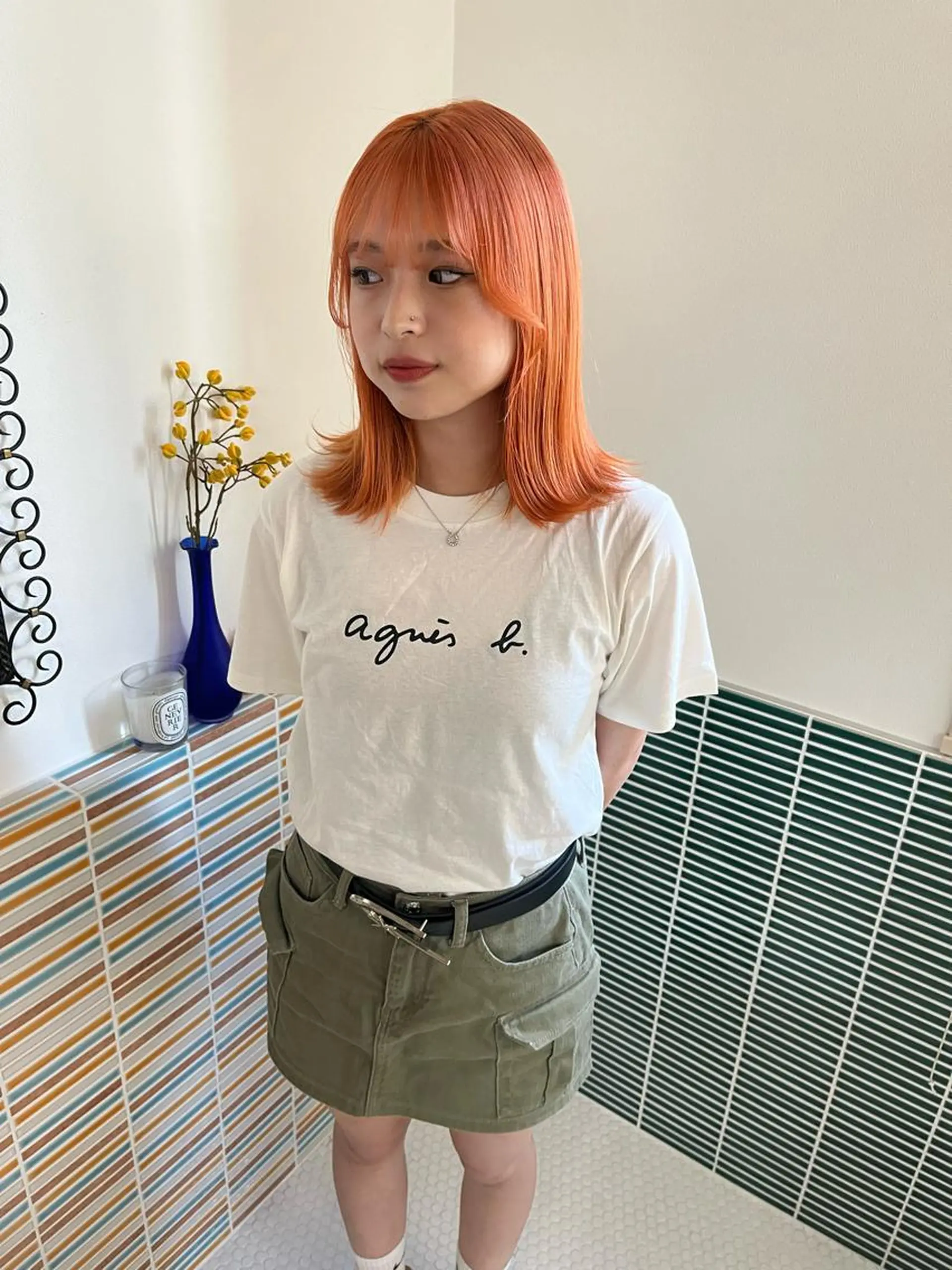 ミディアム カラー ブリーチ ヘアカラー トリートメント 🩷ハイトーン透明感 レイヤー🩷ユリカのヘアスタイル