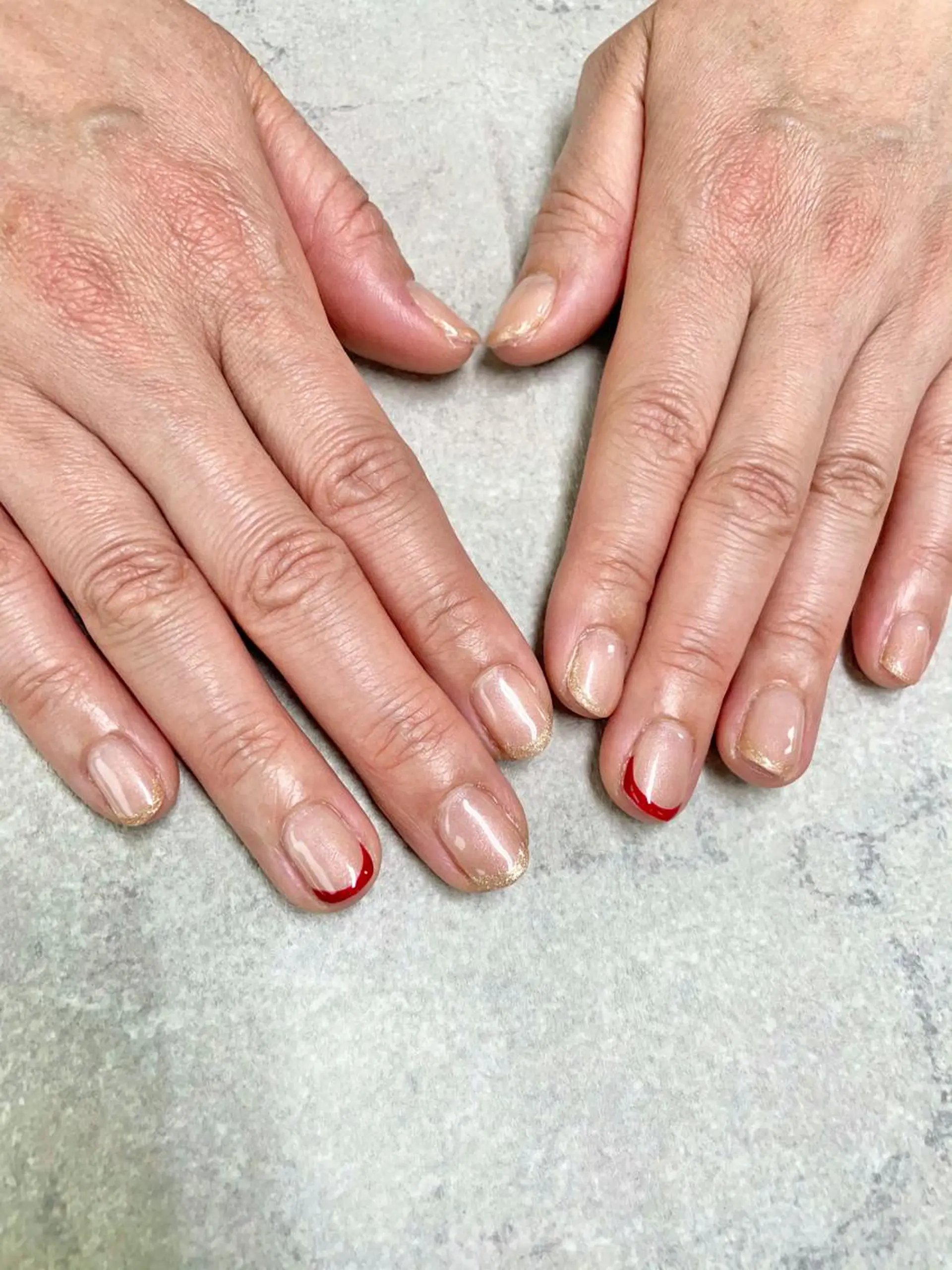 ネイル フレンチネイル グラデーション オフィスネイル ピンク ピンクベージュ FASTNAIL PLUS 新宿店のネイルデザイン