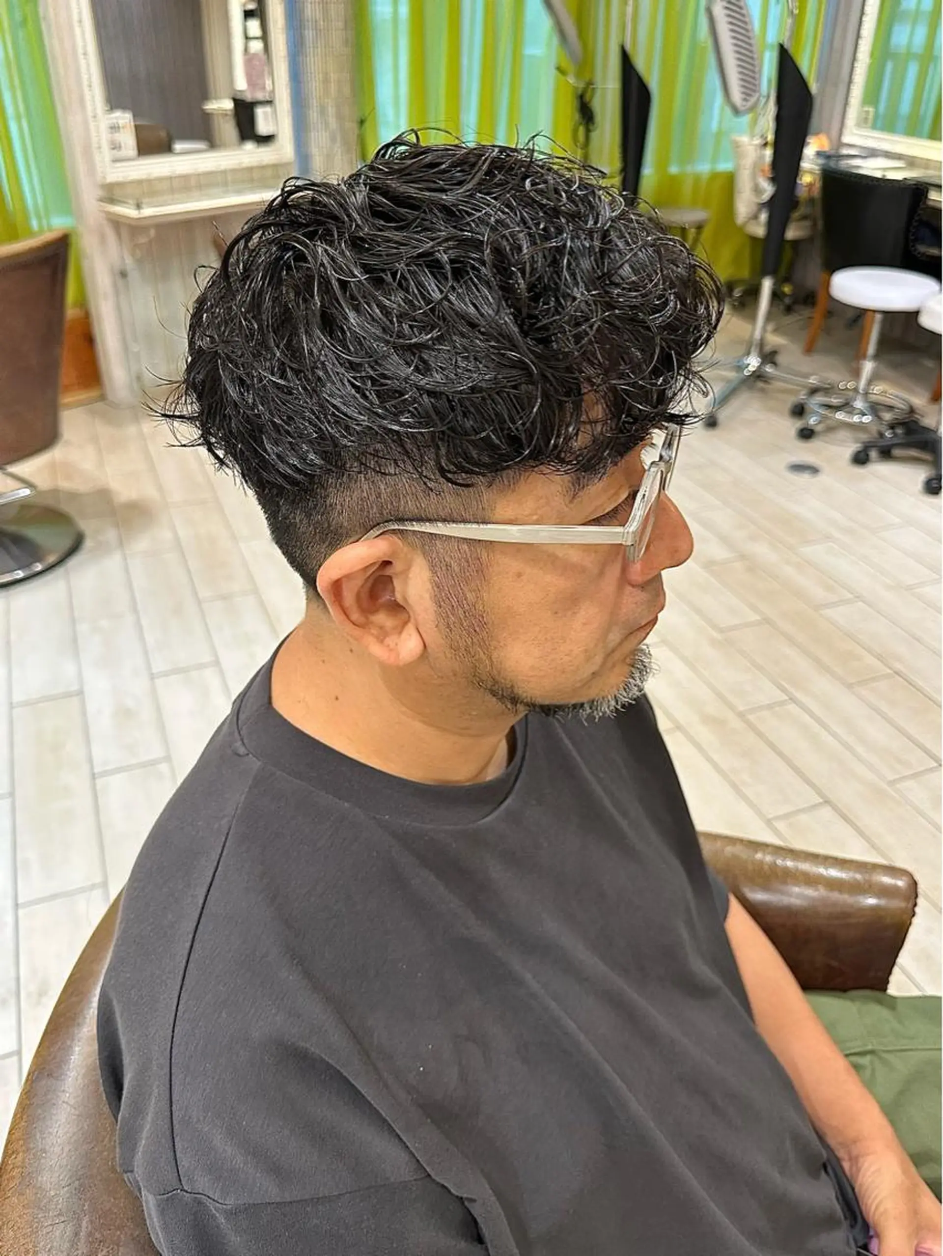 パーマ メンズ カット パーマ 増渕 駿介のヘアスタイル