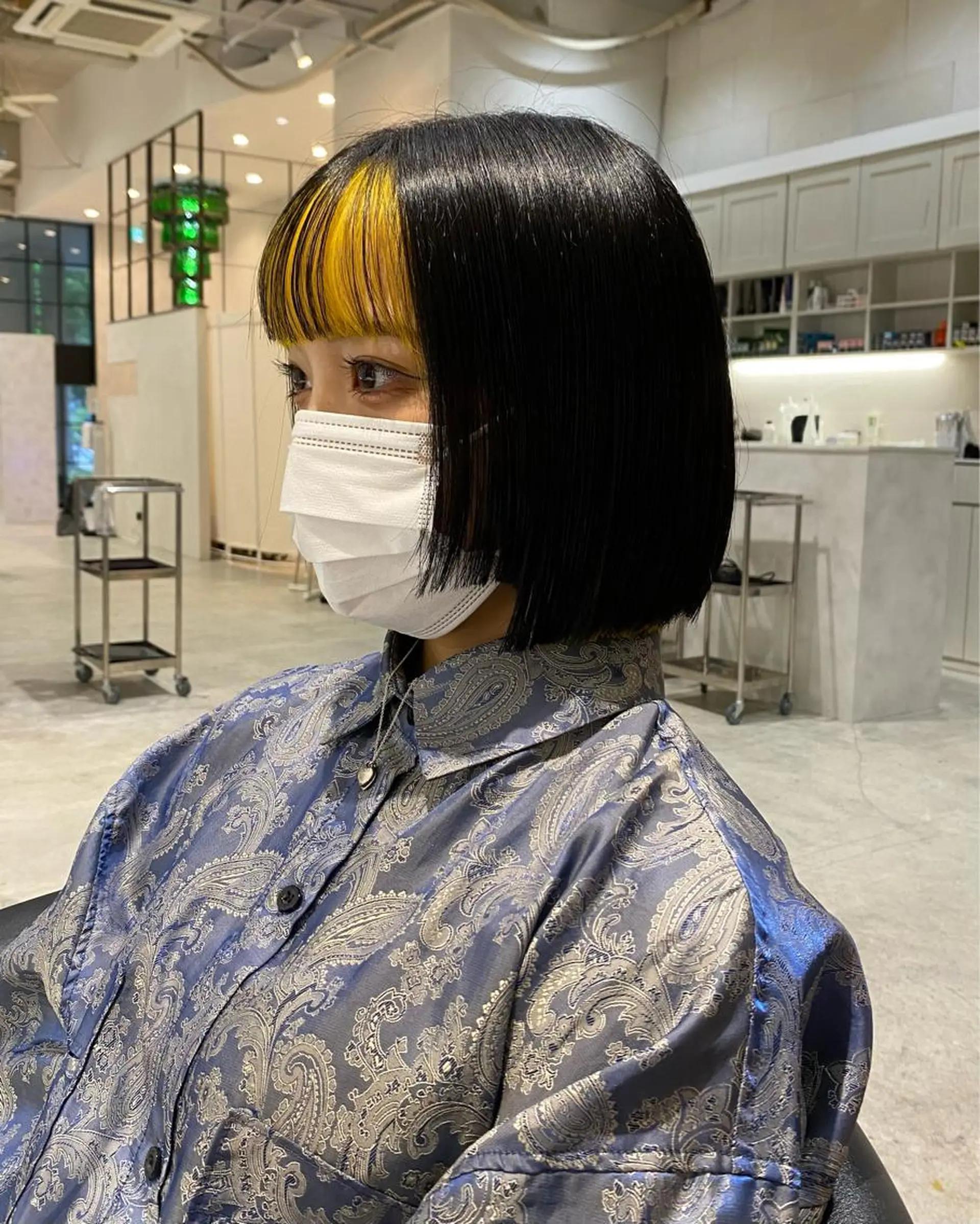 ミディアム カラー DEAN所属・KEIGO/パーマ ハイトーン/DEANのヘアスタイル