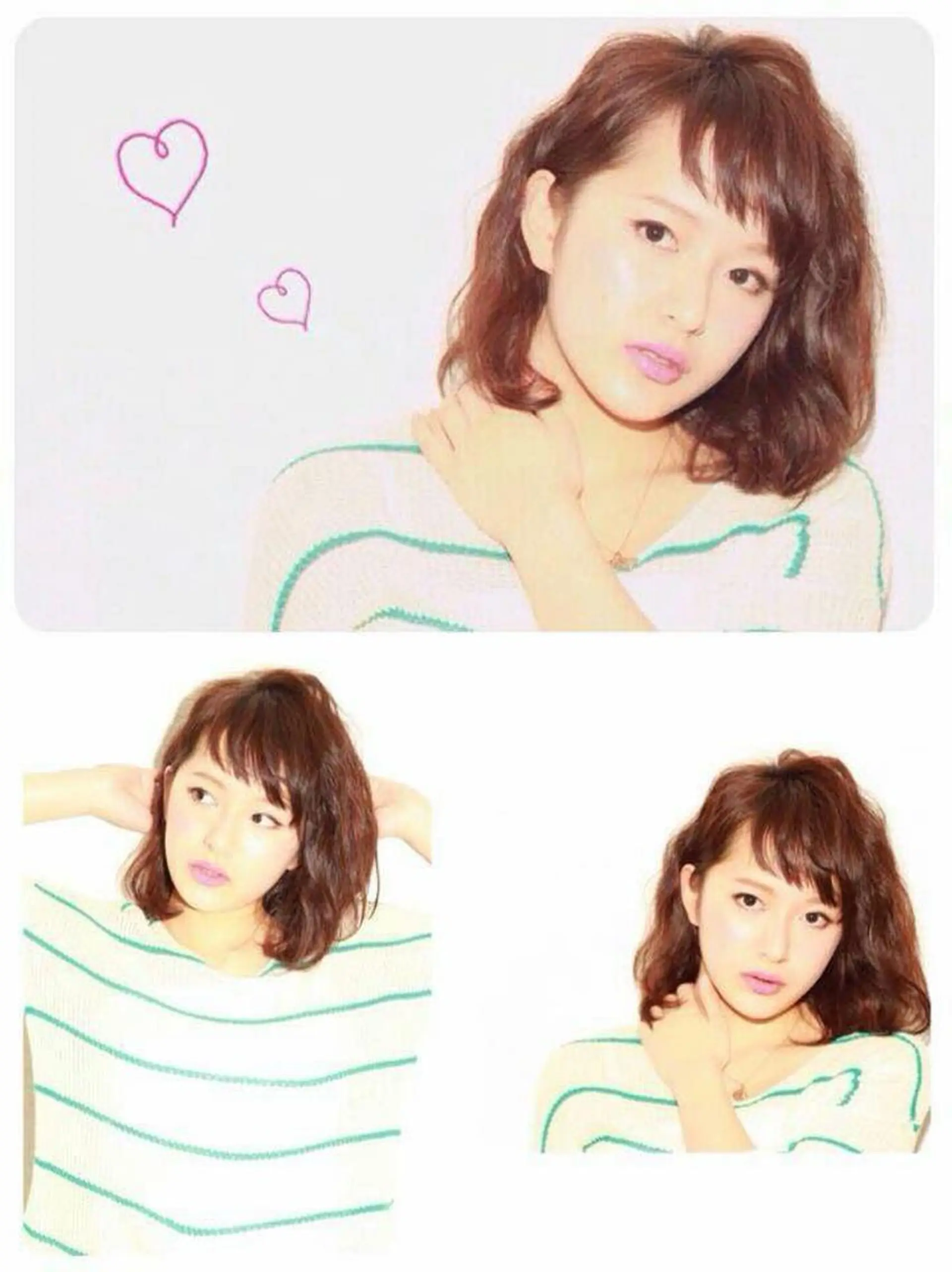 パーマ ミディアム カラー ミディアムパーマ アッシュ ピンクカラー シースルーバング 小顔カット Lumderica(ラムデリカ)所属・横浜/元町/石川町 ラムデリカYUKAのヘアスタイル