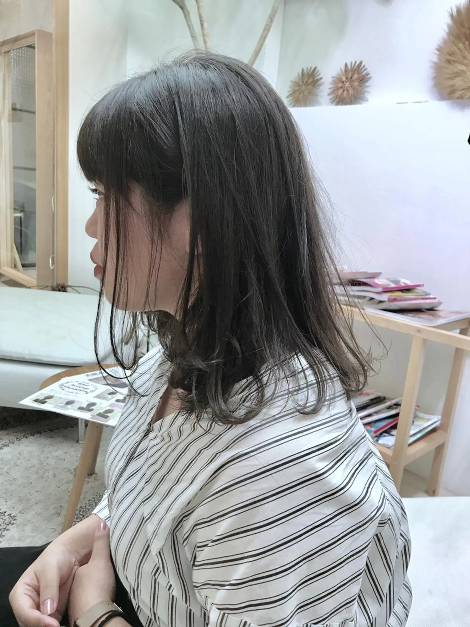 ミディアム カラー カット ヘアカラー トリートメント 平田 健一のヘアスタイル