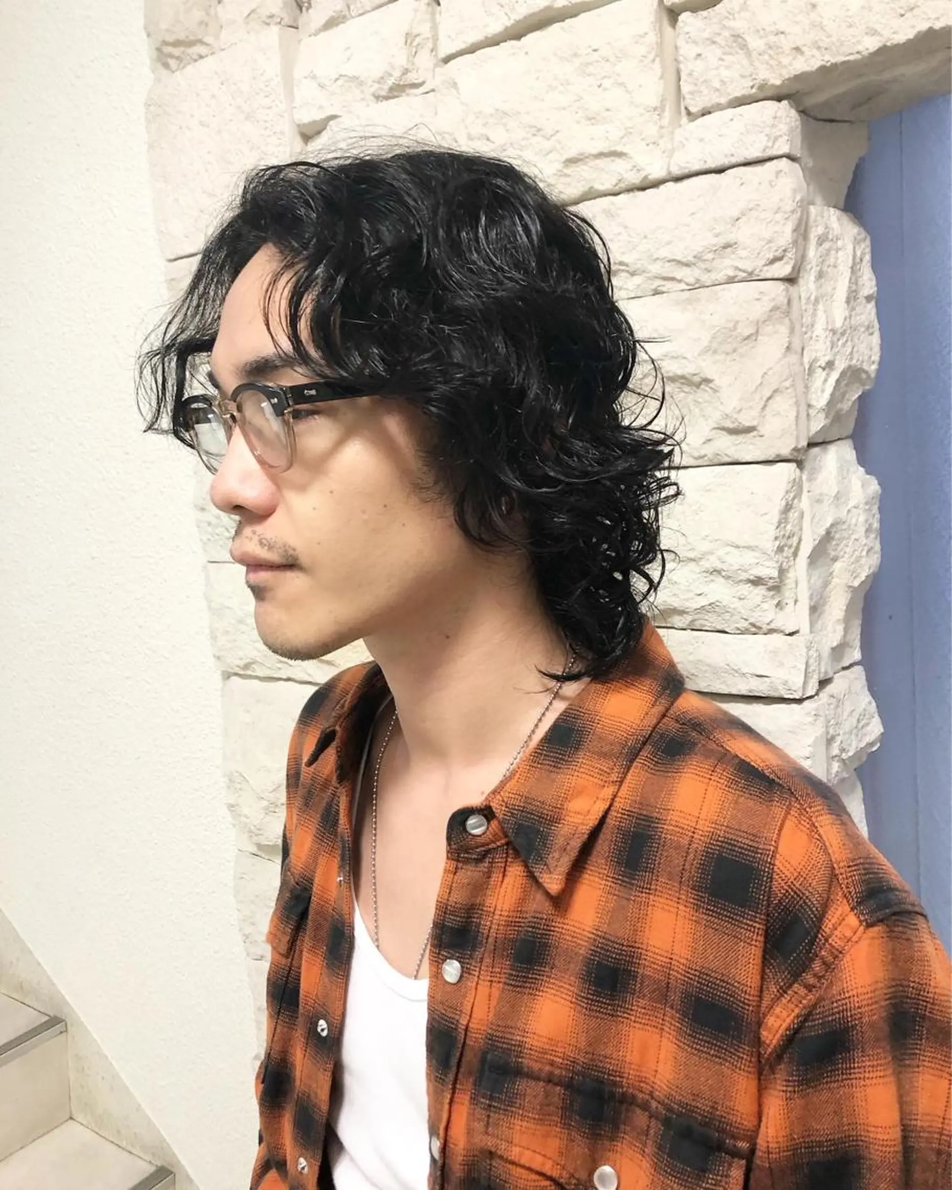 パーマ ヘアアレンジ メンズ メンズウルフカット ウルフカット カット パーマ トリートメント ヘアセット ainico+所属・メンズ特化✂️栗原 侑也のヘアスタイル