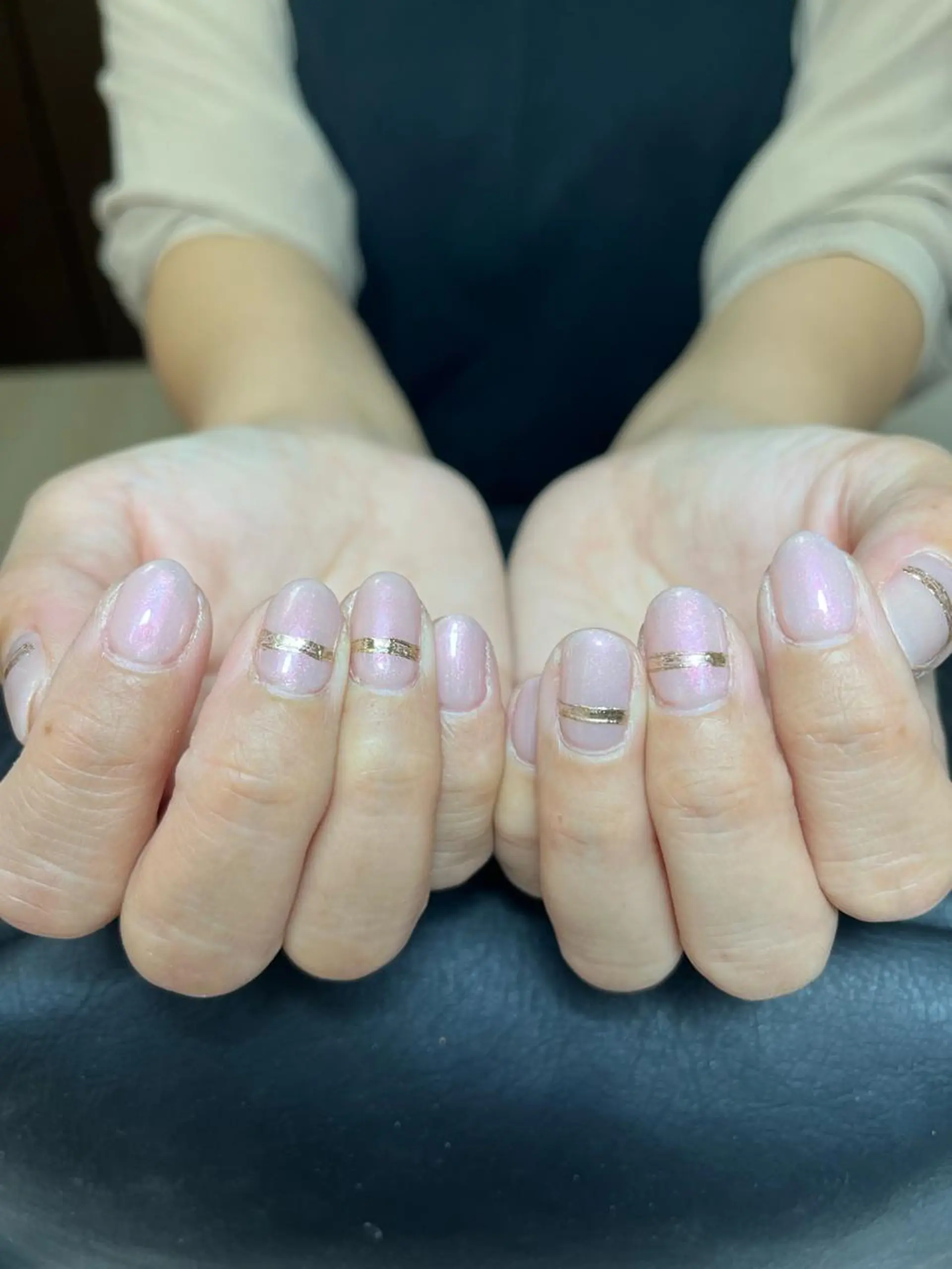 ショート ハンドネイル ハンドケア aki_orenge nailのネイルデザイン