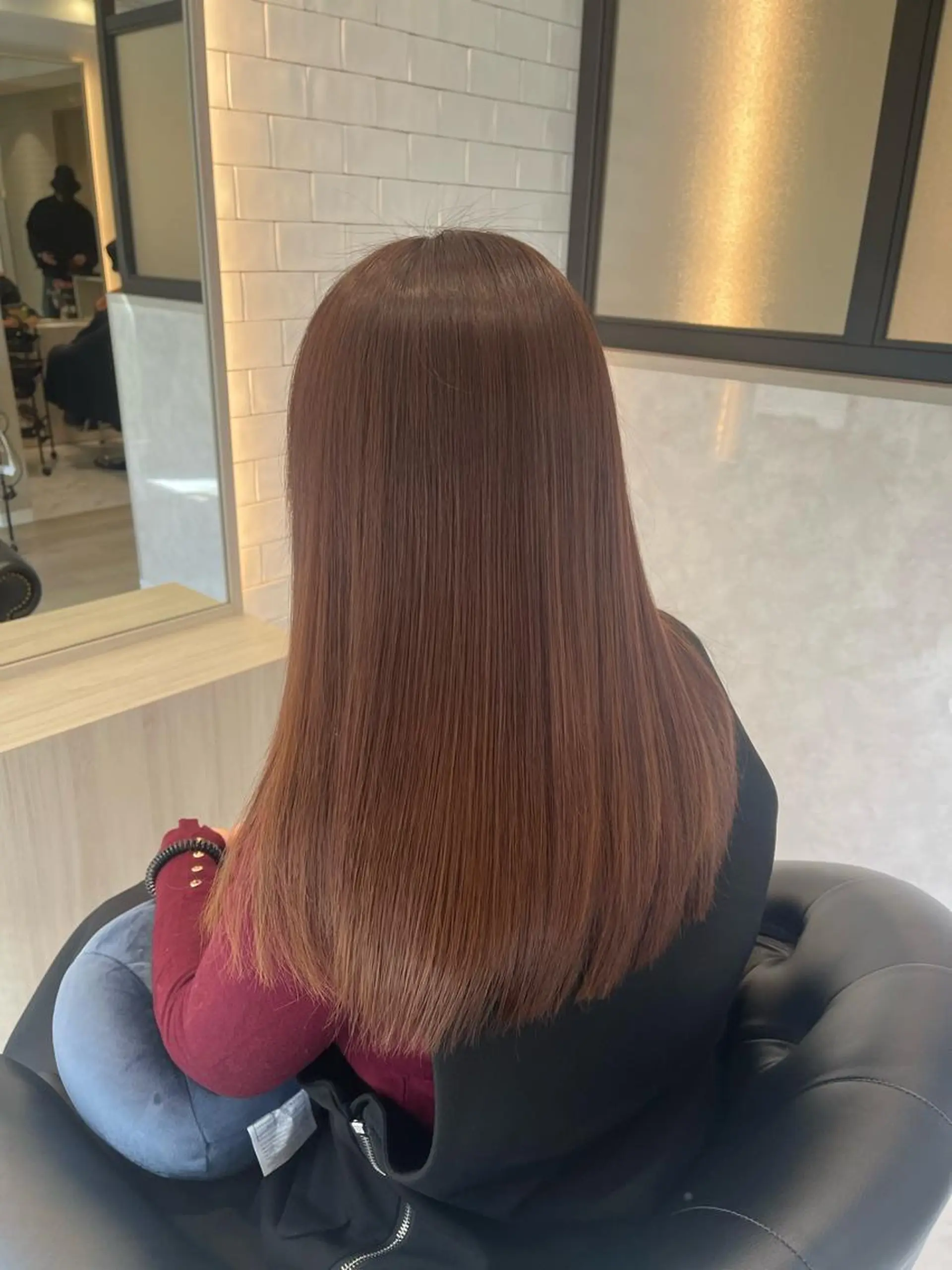 セミロング カラー ヘアカラー トリートメント &chaLme   心斎橋所属・emi/髪質改善/ 韓国風/艶カラーのヘアスタイル