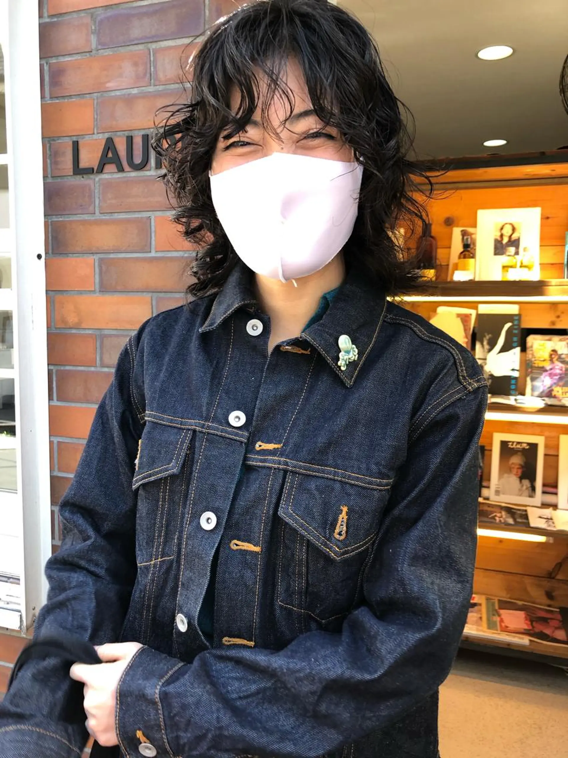 ミディアム パーマ NOUN所属・eri kinjoのヘアスタイル