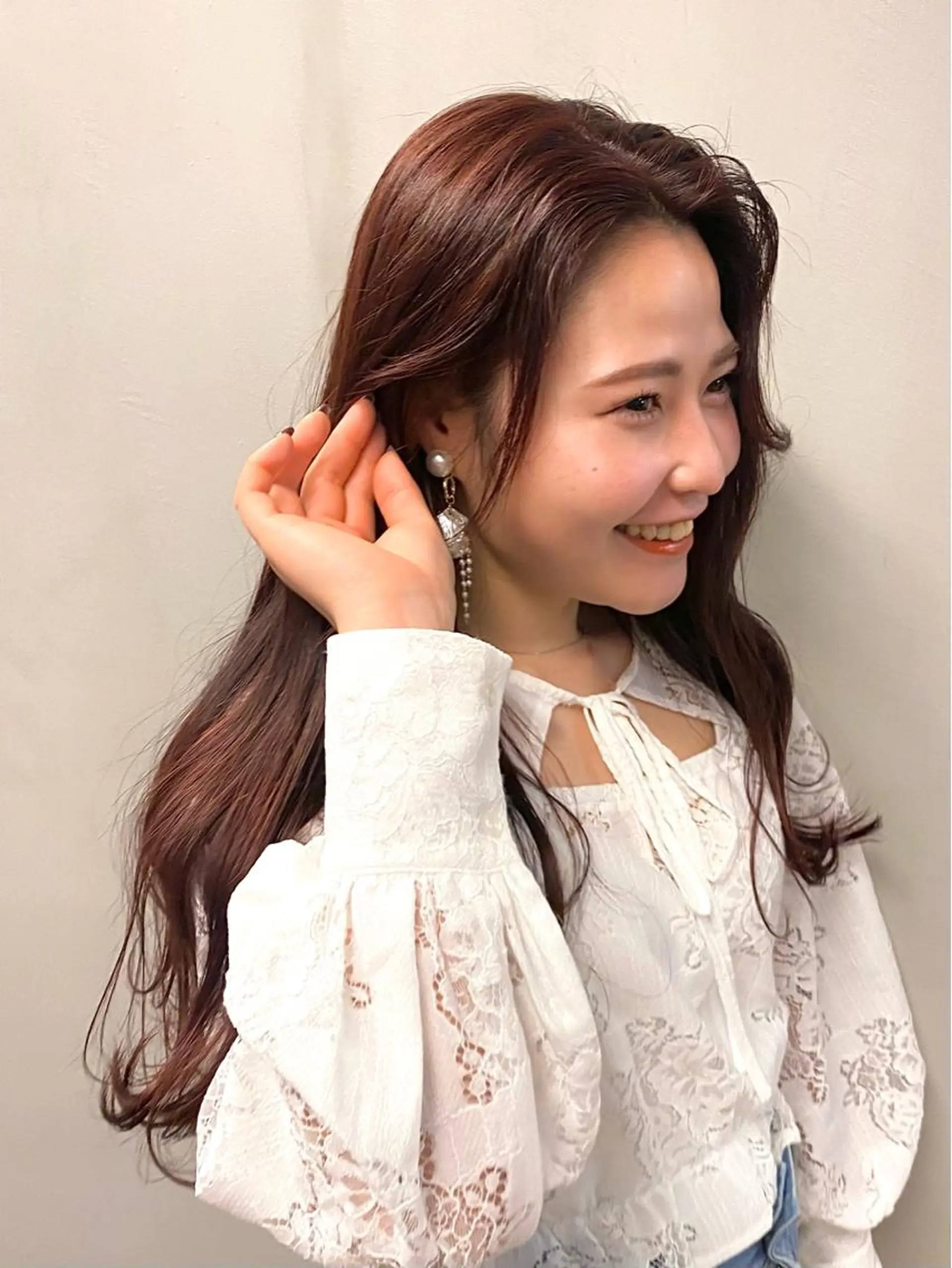 ロング カラー カット ヘアカラー トリートメント ハル🌸柔色/ ブリーチなし/艶髪のヘアスタイル