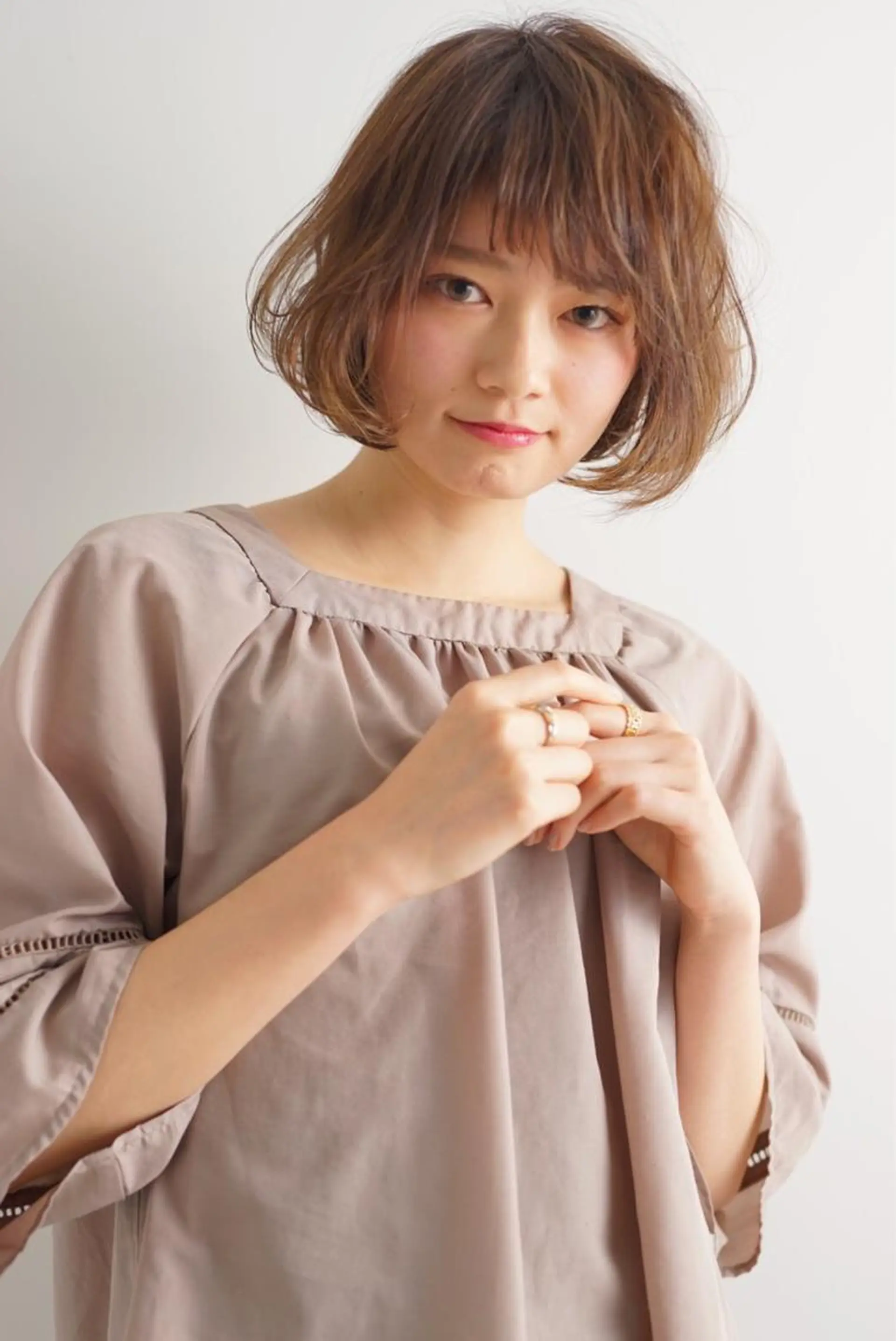 ショート カラー ボブ 三田 豪のヘアスタイル